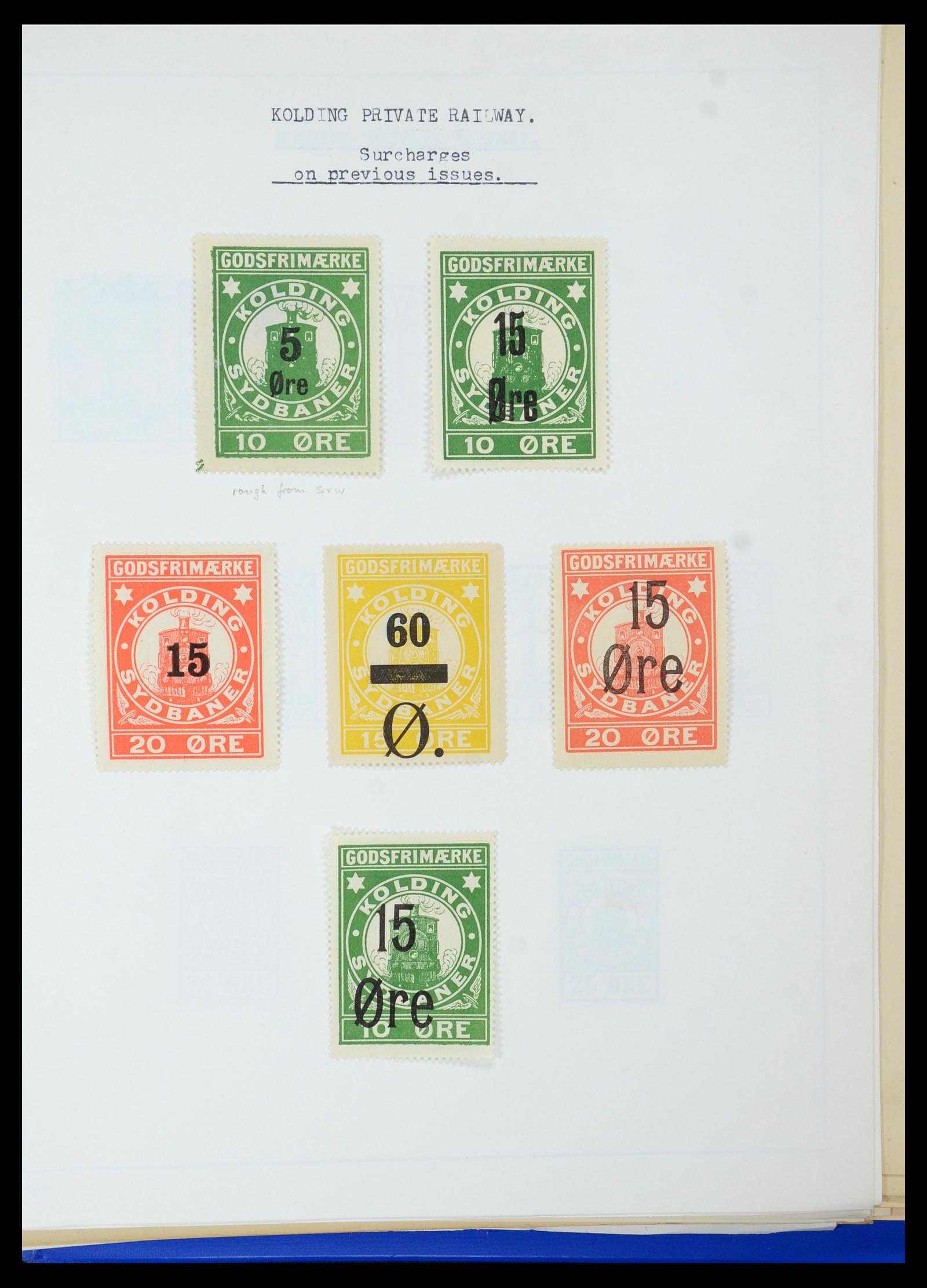 35650 039 - Postzegelverzameling 35650 Denemarken spoorwegzegels.