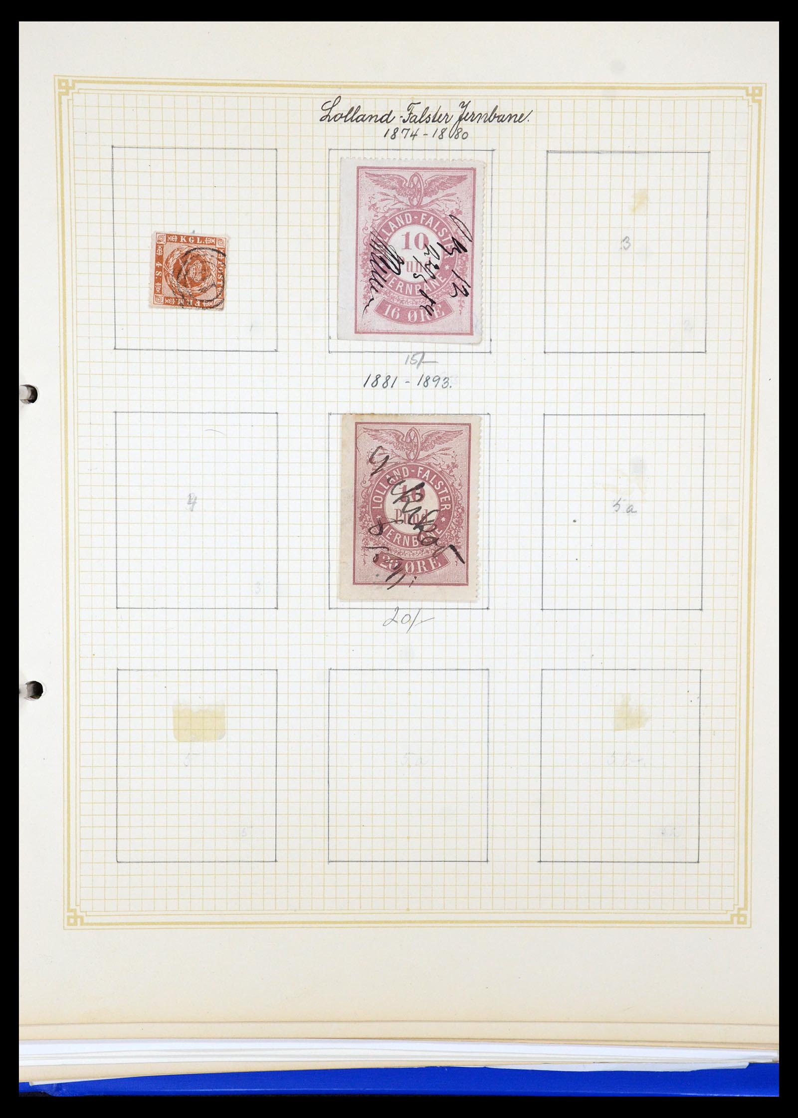 35650 045 - Postzegelverzameling 35650 Denemarken spoorwegzegels.