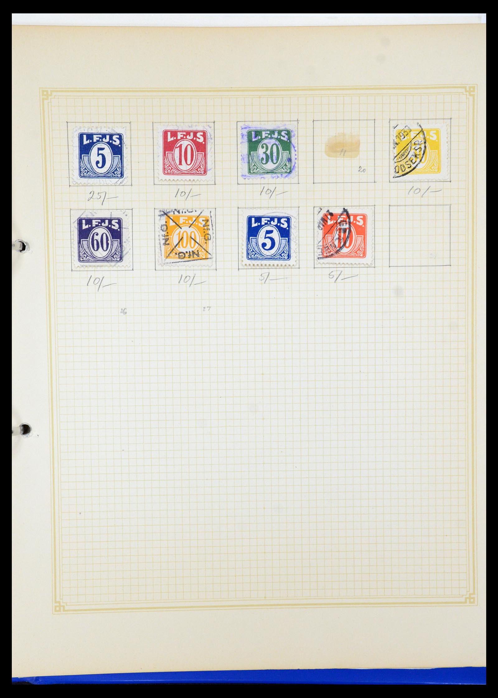 35650 058 - Postzegelverzameling 35650 Denemarken spoorwegzegels.