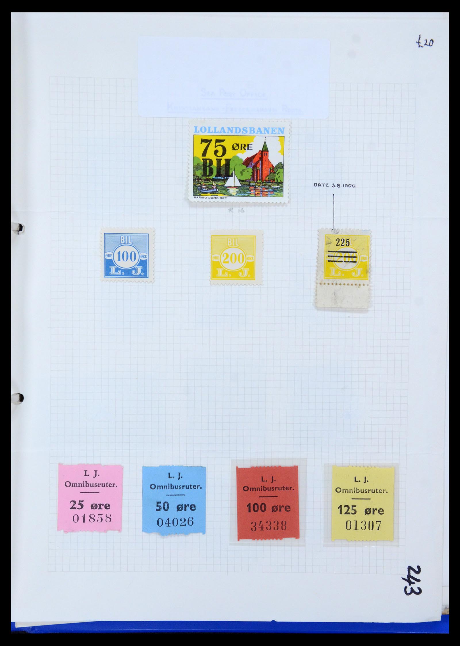 35650 059 - Stamp Collection 35650 Denmark railroad stamps.