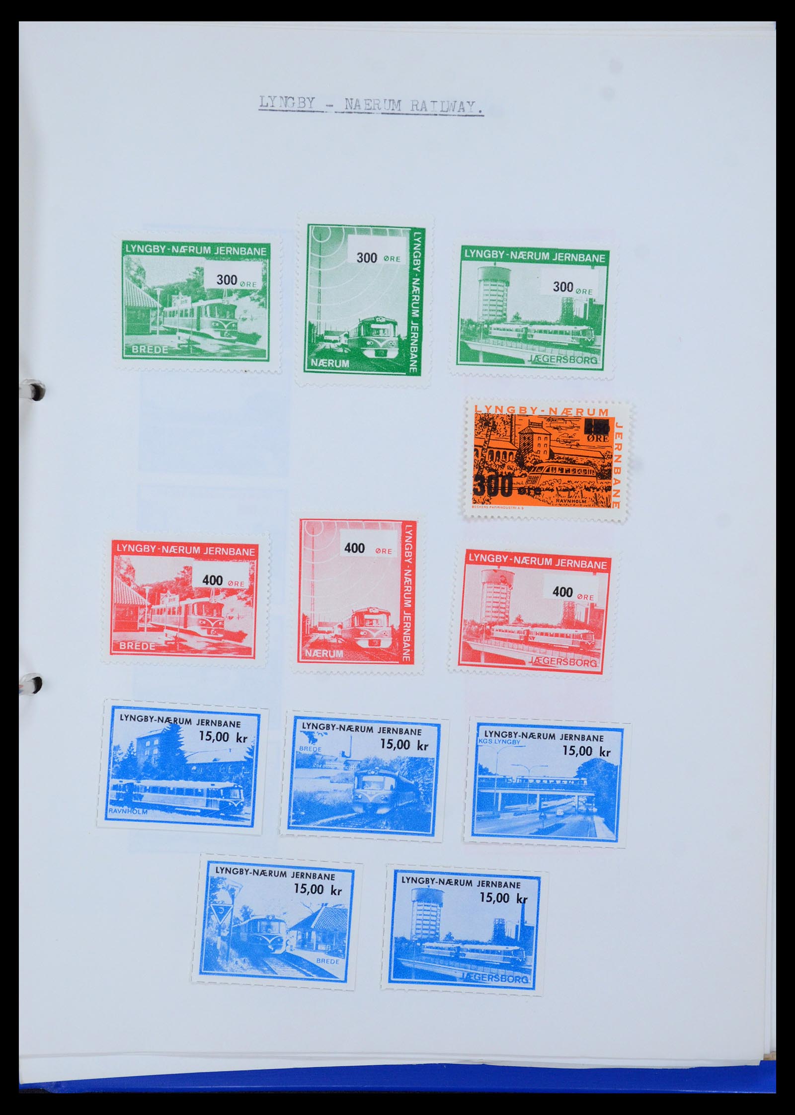 35650 061 - Stamp Collection 35650 Denmark railroad stamps.