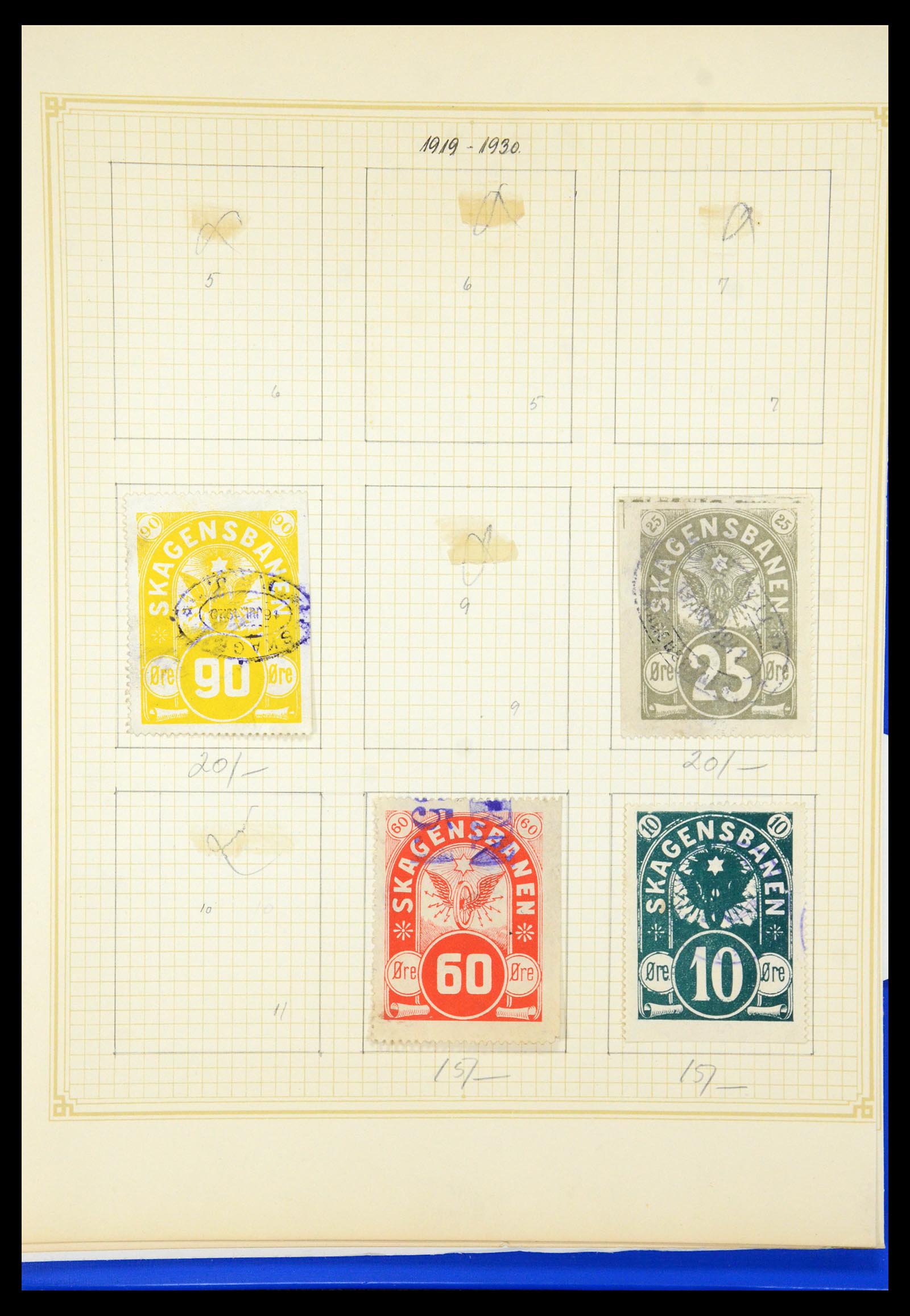 35650 088 - Stamp Collection 35650 Denmark railroad stamps.
