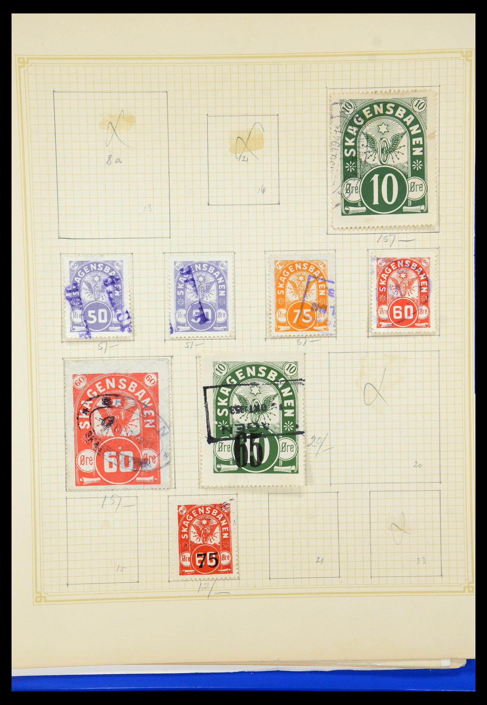 35650 089 - Stamp Collection 35650 Denmark railroad stamps.
