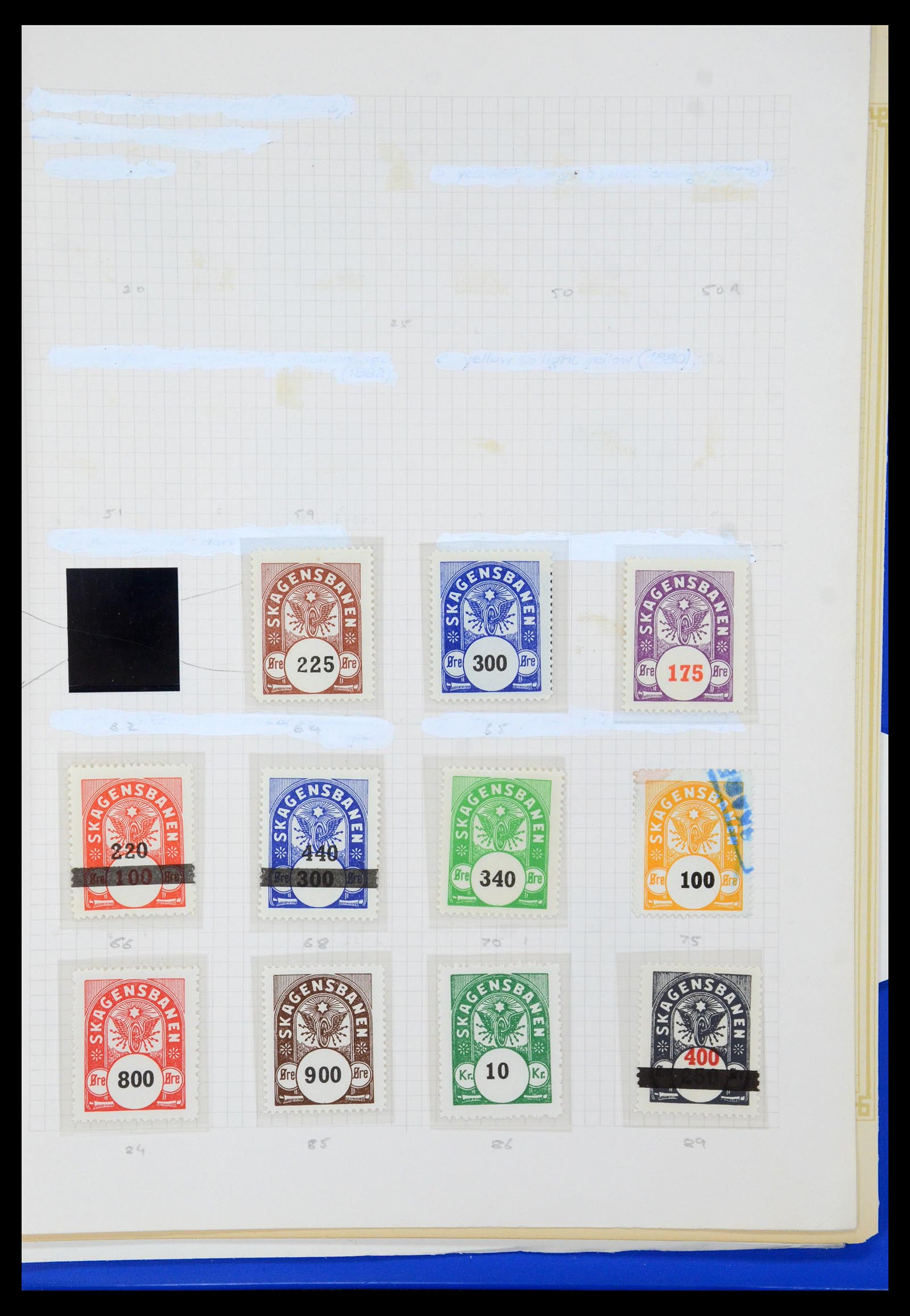 35650 092 - Stamp Collection 35650 Denmark railroad stamps.