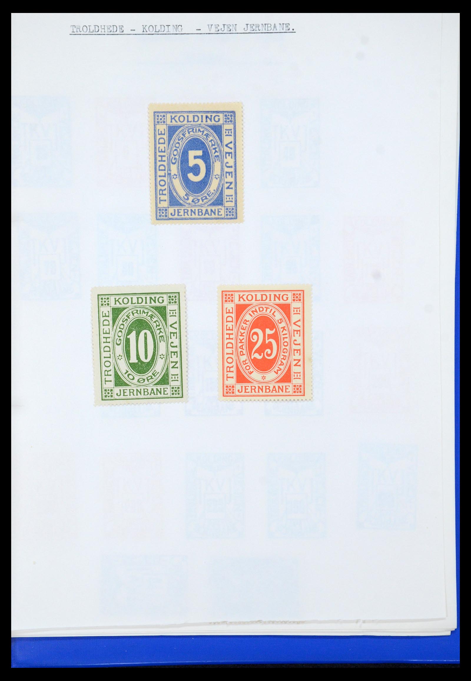35650 098 - Stamp Collection 35650 Denmark railroad stamps.