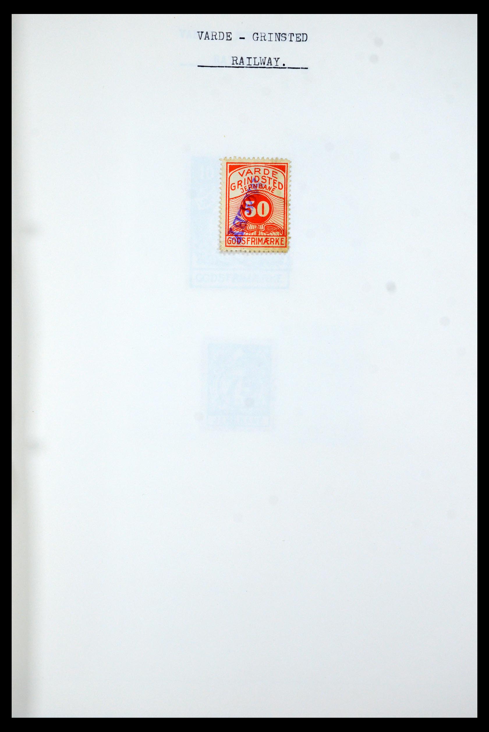 35650 103 - Postzegelverzameling 35650 Denemarken spoorwegzegels.