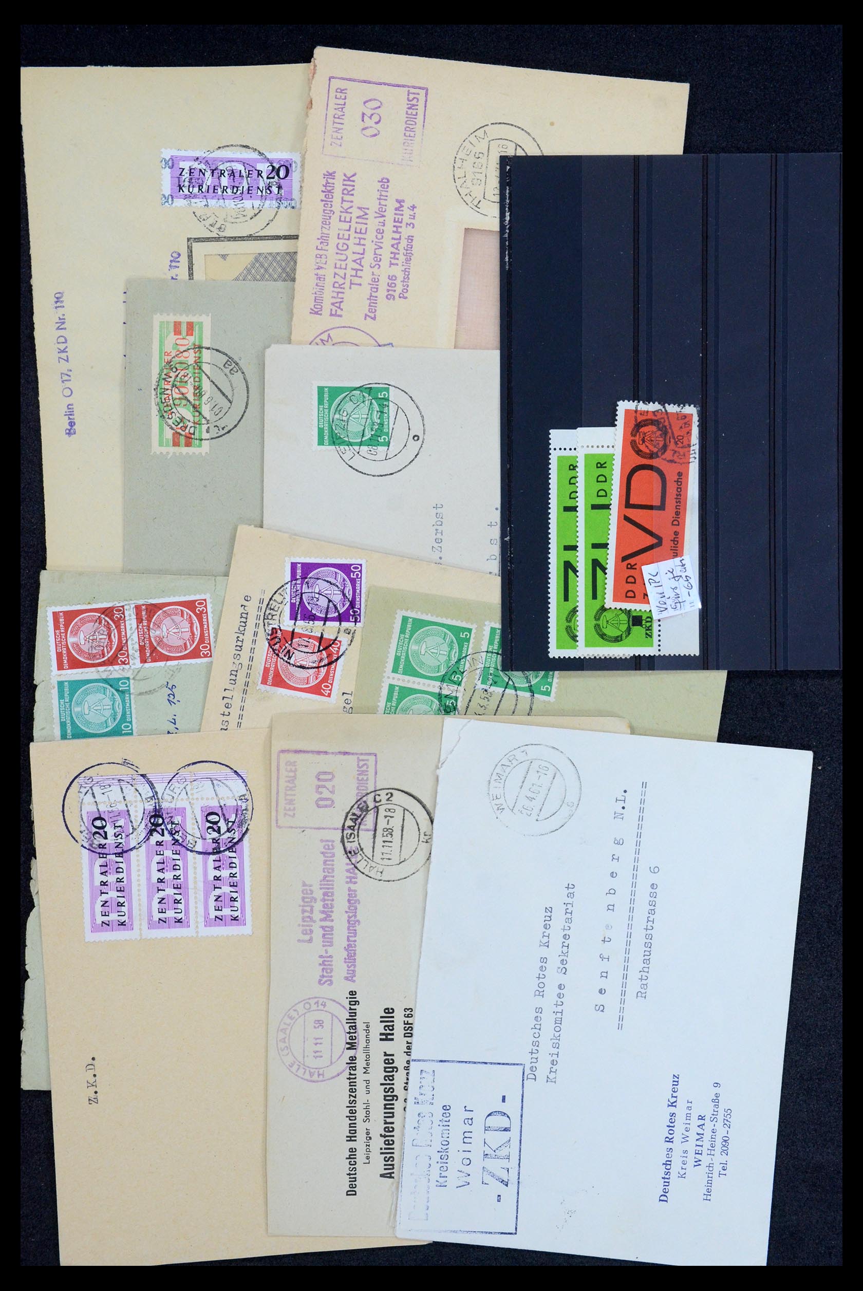 35652 008 - Postzegelverzameling 35652 DDR dienstbrieven 1954-1968.