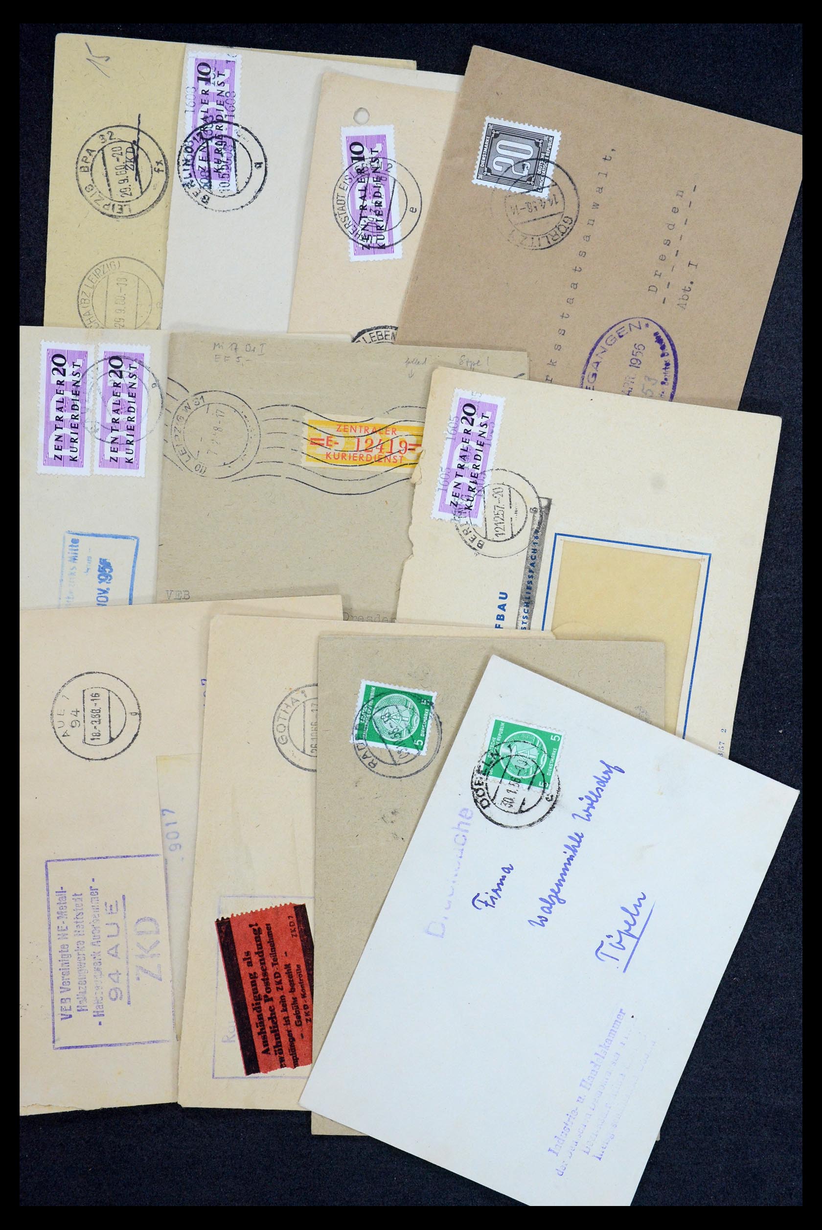 35652 009 - Postzegelverzameling 35652 DDR dienstbrieven 1954-1968.