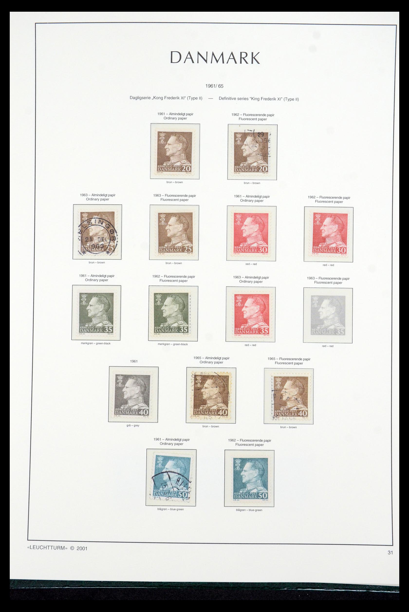 35655 033 - Postzegelverzameling 35655 Denemarken 1855-2017!