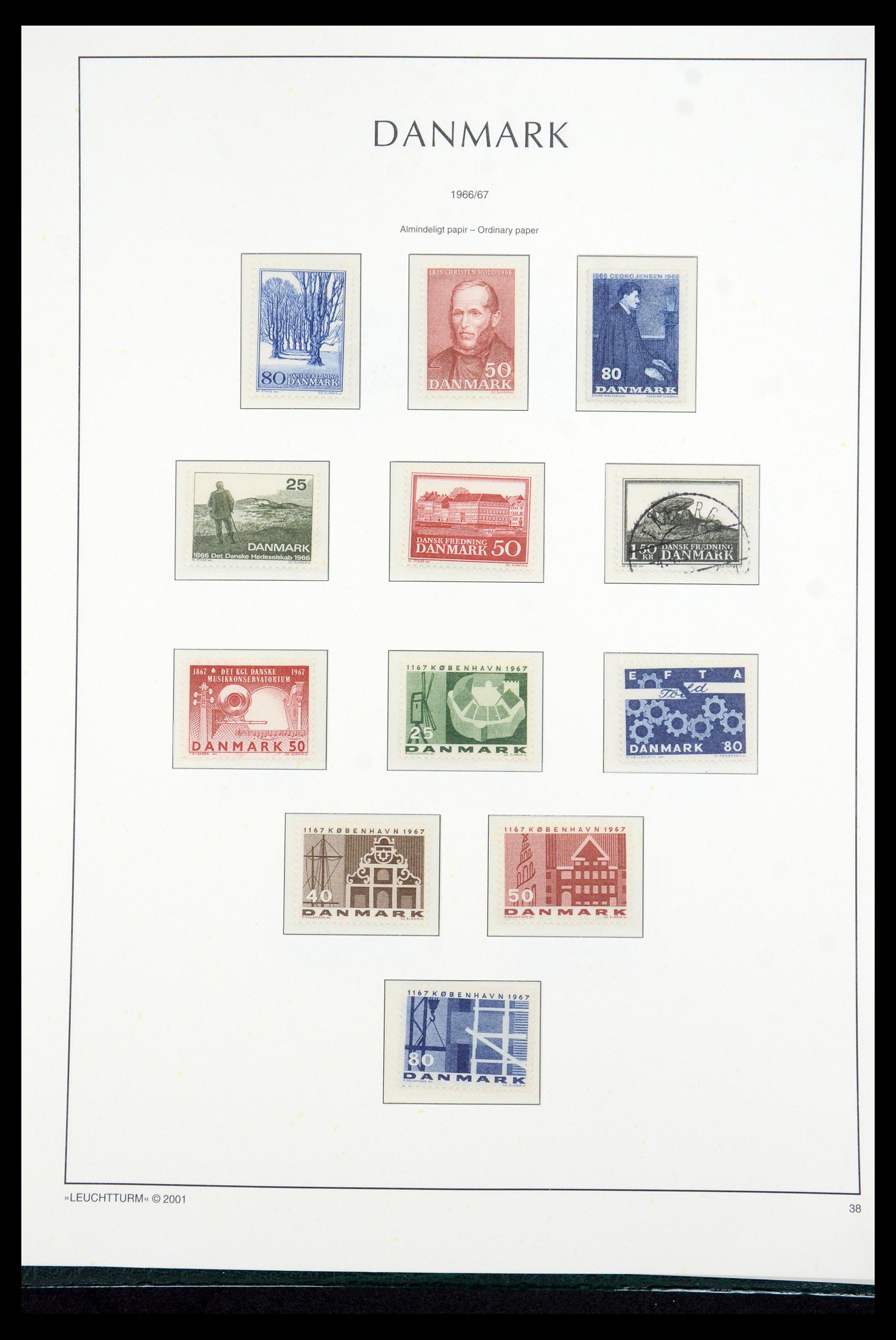 35655 040 - Postzegelverzameling 35655 Denemarken 1855-2017!