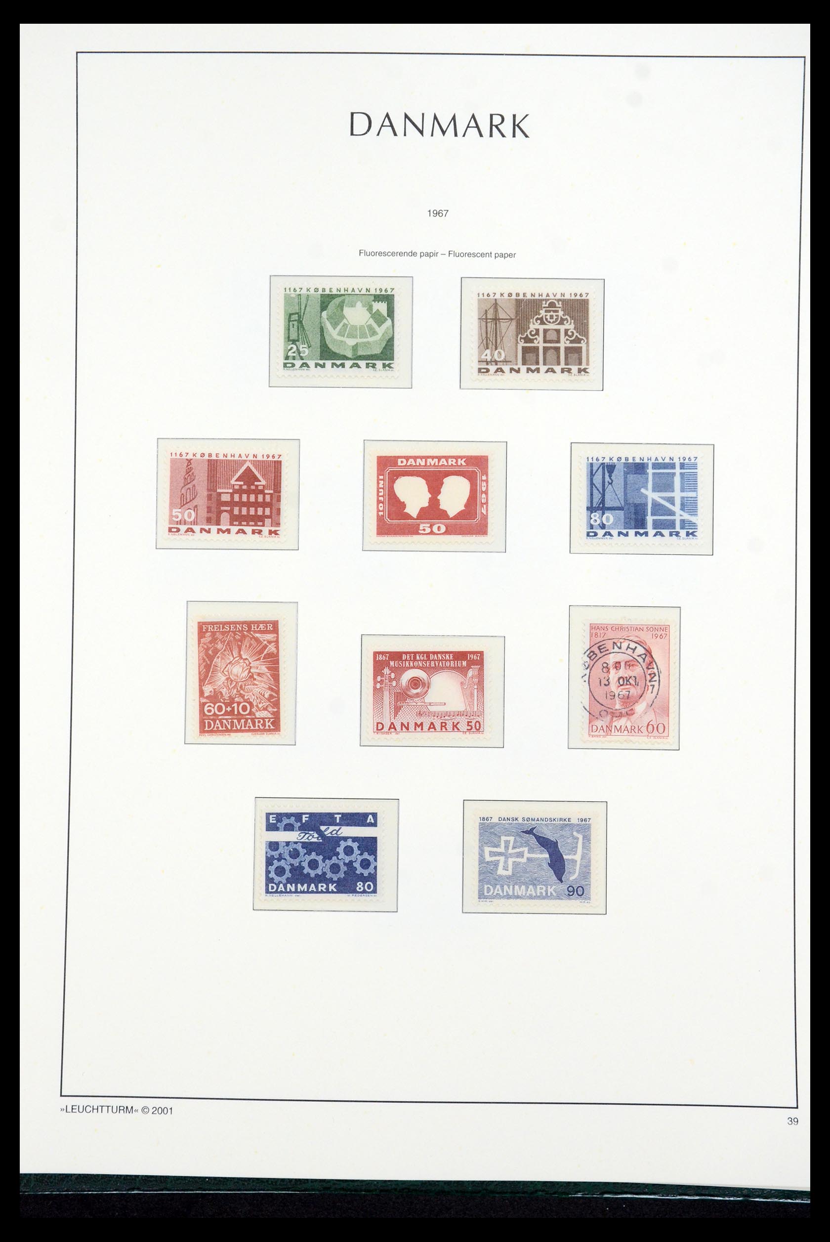 35655 041 - Postzegelverzameling 35655 Denemarken 1855-2017!