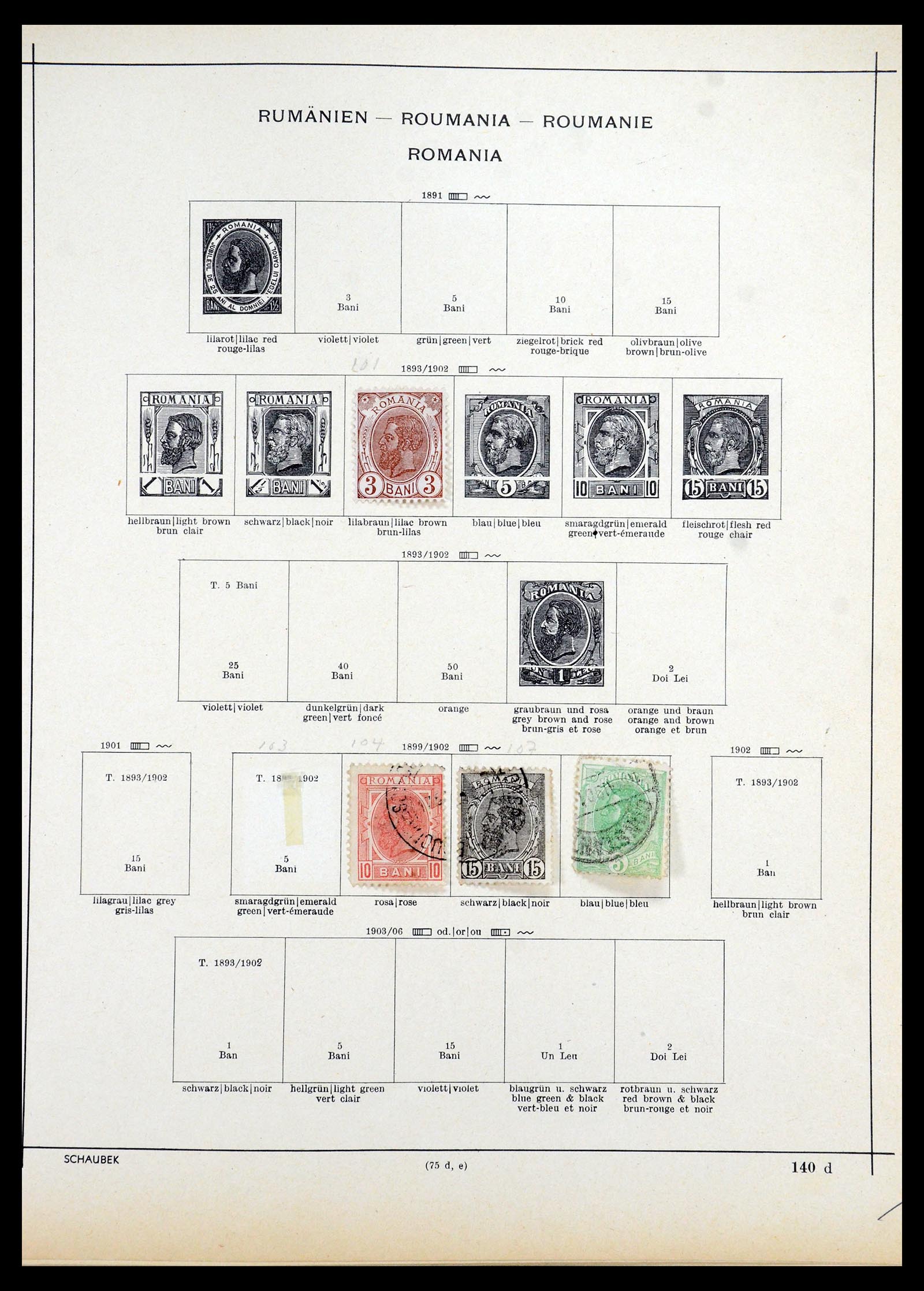 35656 001 - Postzegelverzameling 35656 Roemenië 1893-1942.