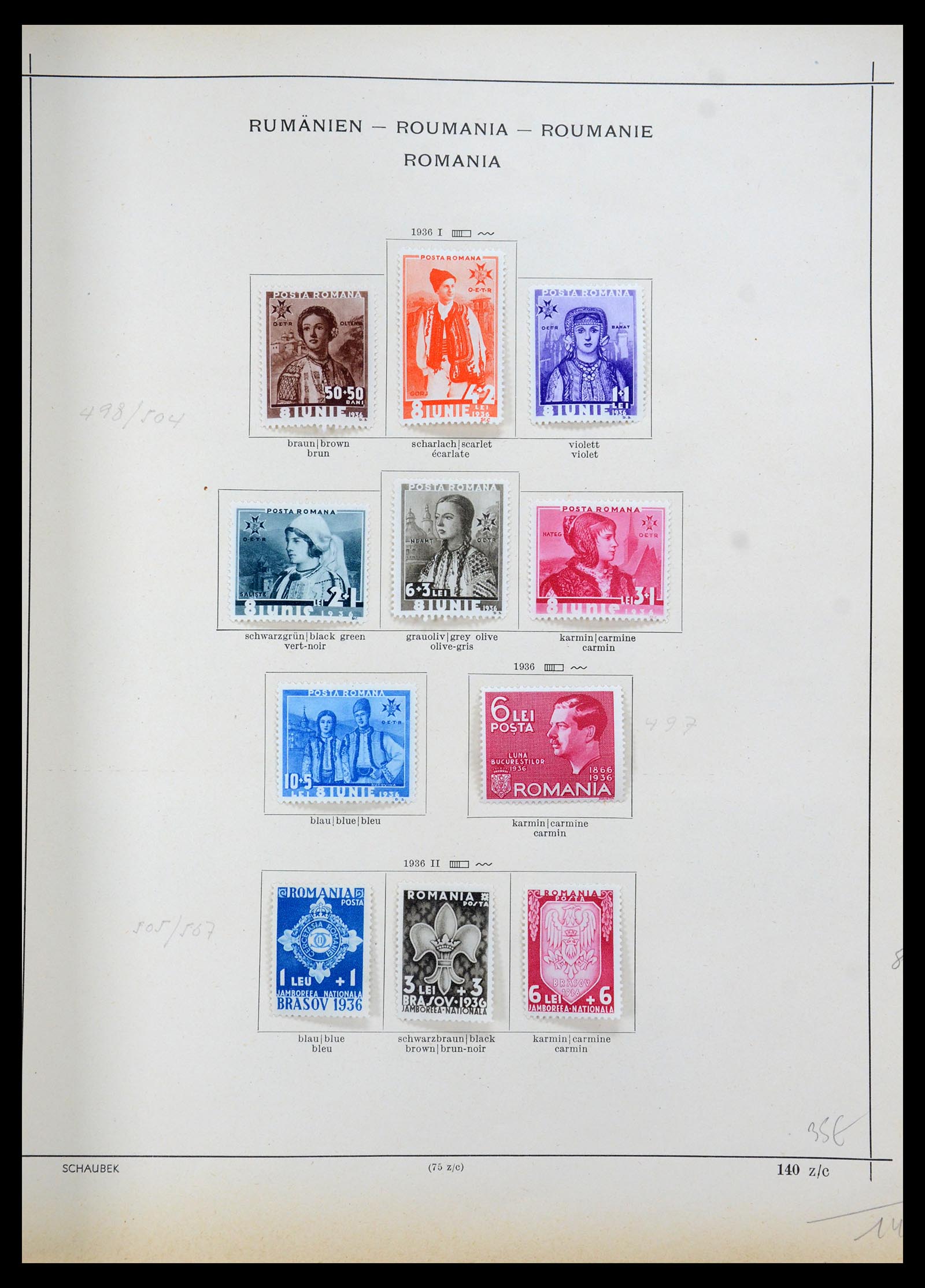 35656 013 - Postzegelverzameling 35656 Roemenië 1893-1942.
