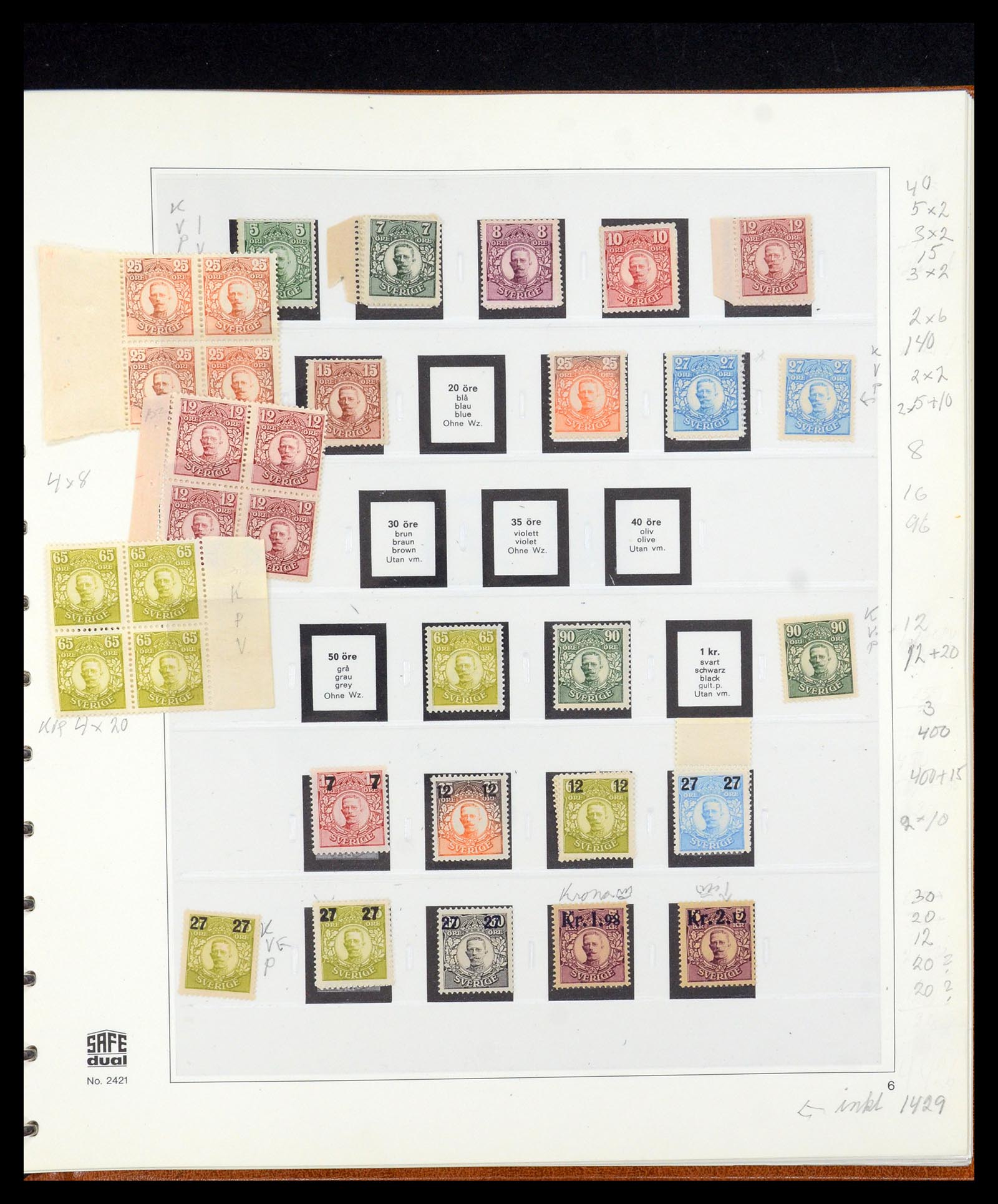 35663 004 - Postzegelverzameling 35663 Zweden 1872-2001.