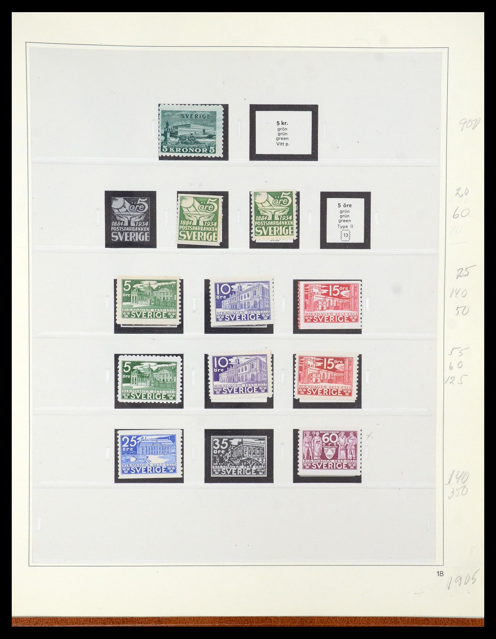 35663 015 - Postzegelverzameling 35663 Zweden 1872-2001.
