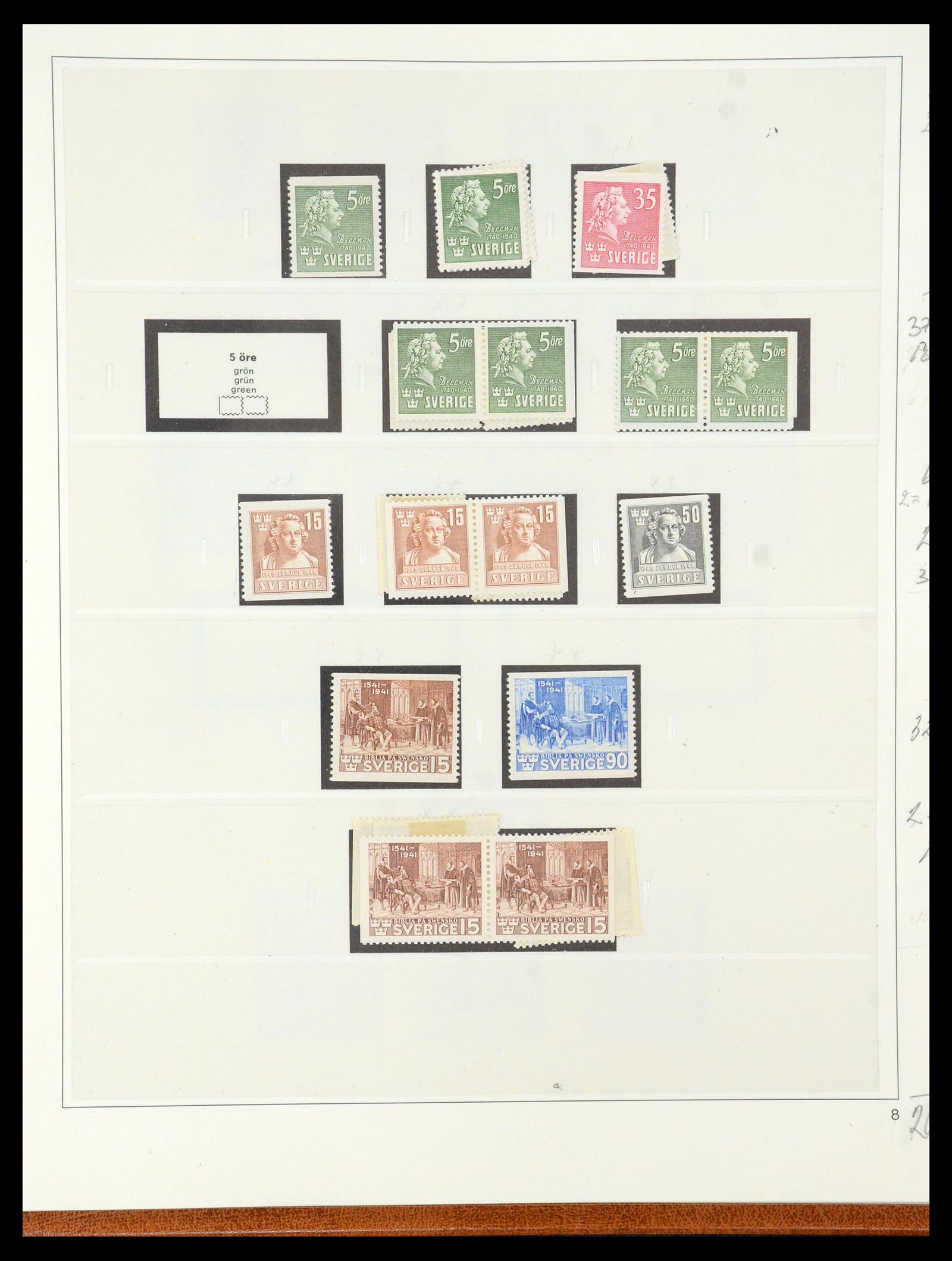 35663 030 - Postzegelverzameling 35663 Zweden 1872-2001.