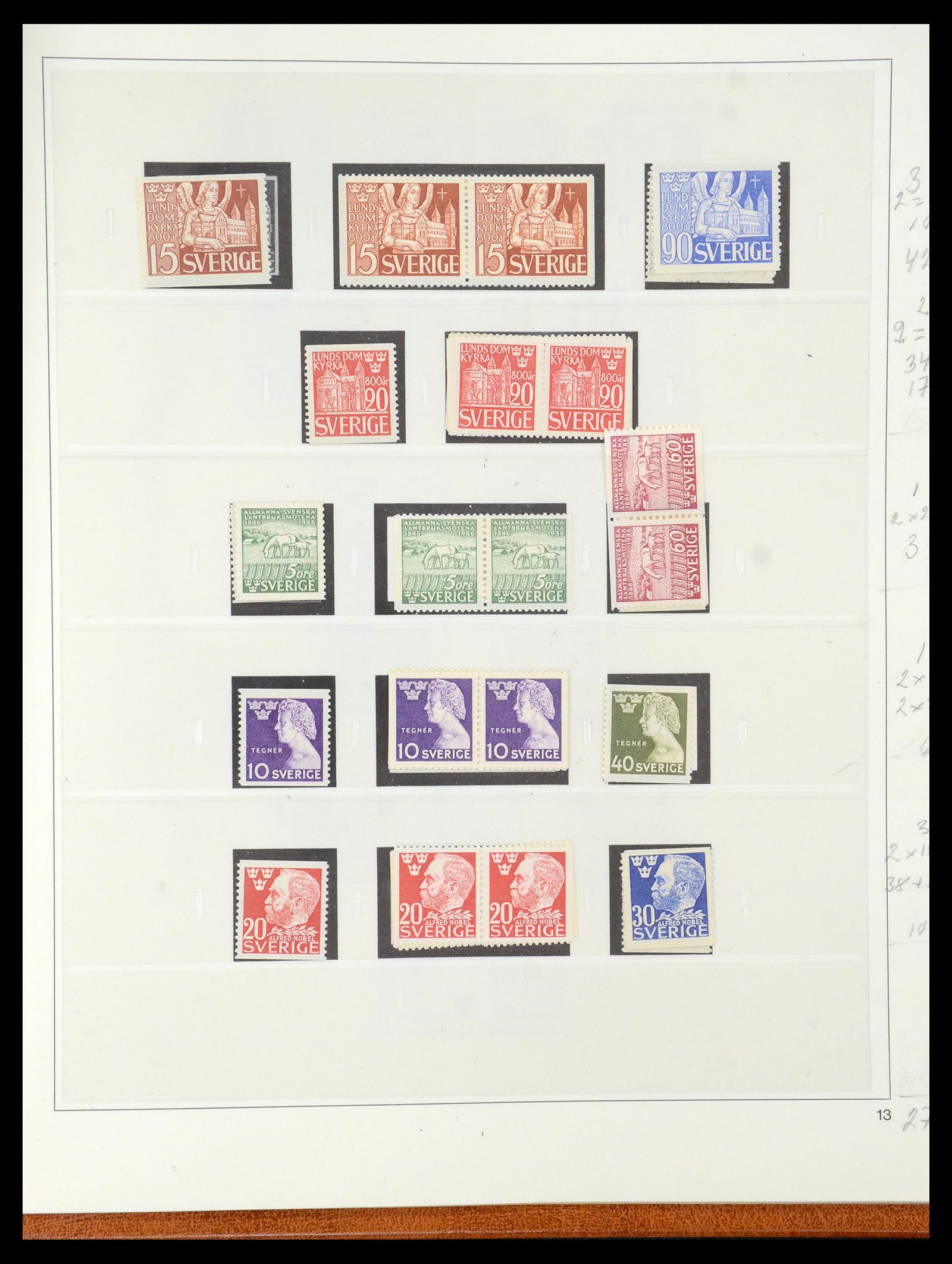 35663 035 - Stamp Collection 35663 Sweden 1872-2001.