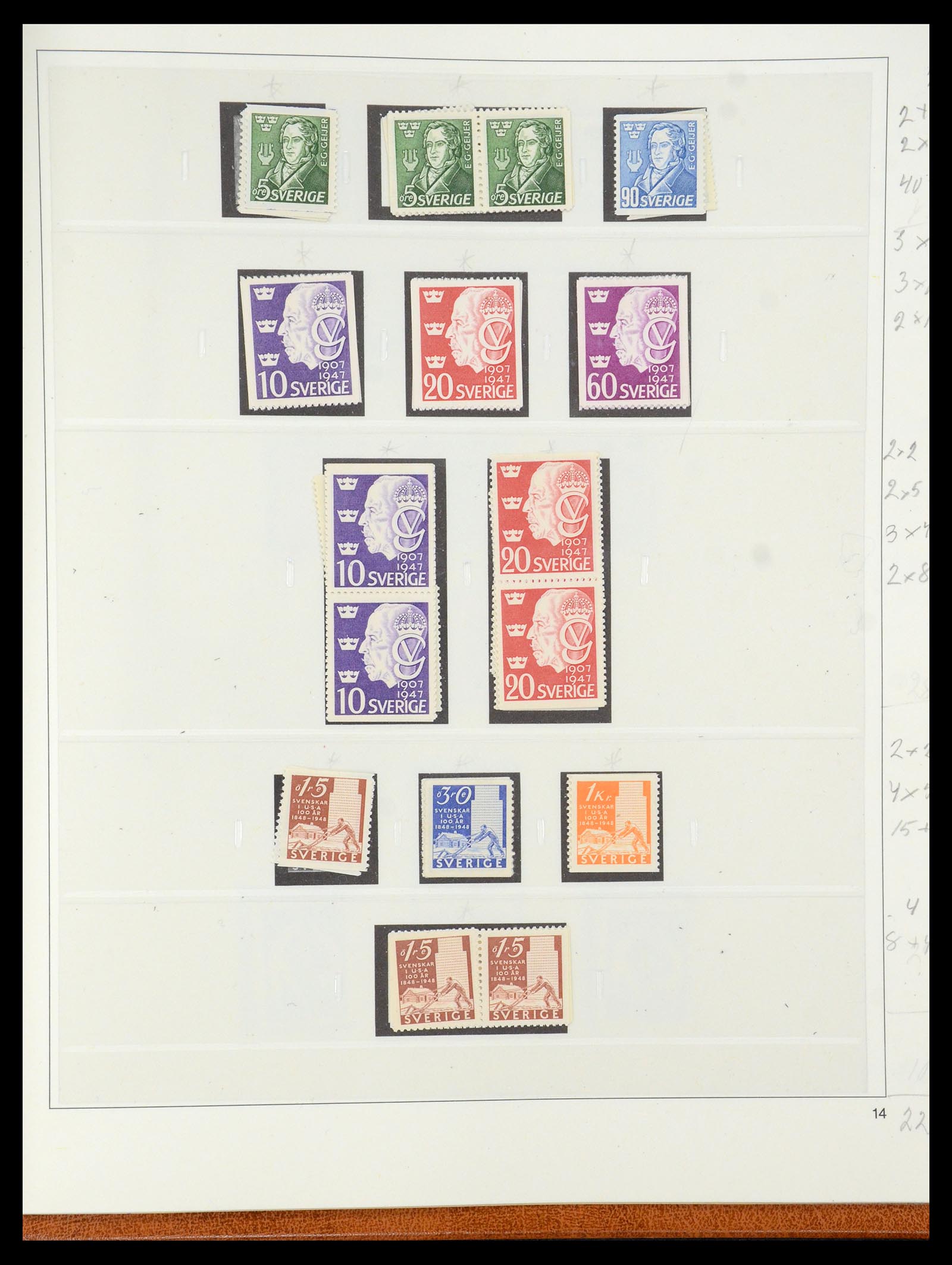 35663 036 - Postzegelverzameling 35663 Zweden 1872-2001.