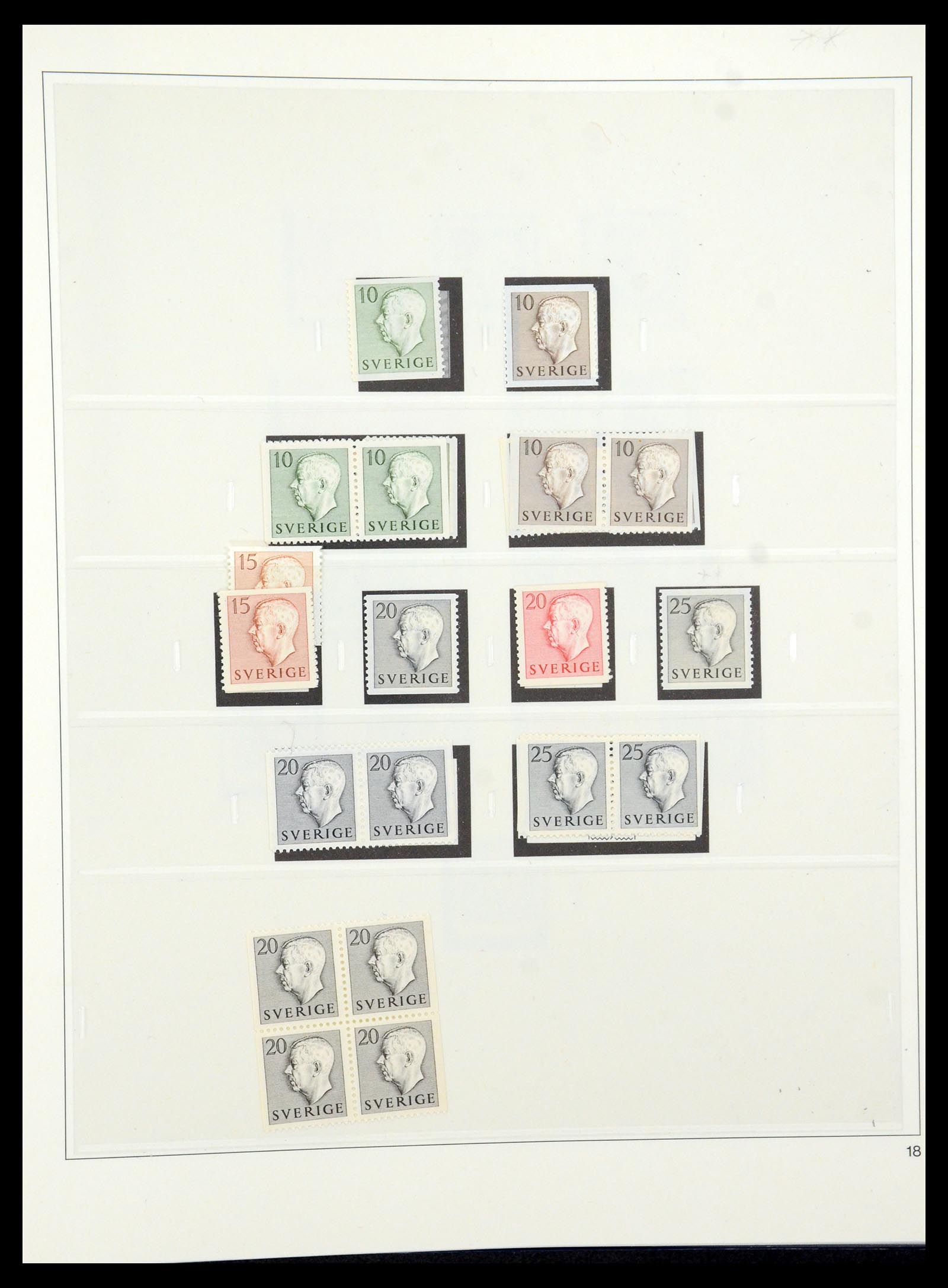 35663 040 - Postzegelverzameling 35663 Zweden 1872-2001.