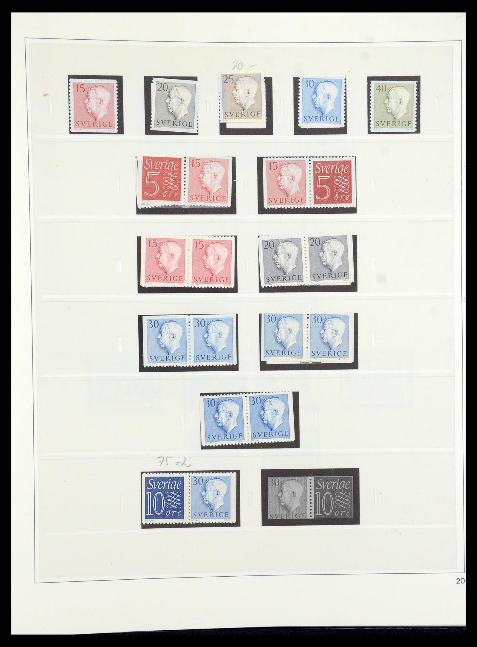 35663 042 - Postzegelverzameling 35663 Zweden 1872-2001.