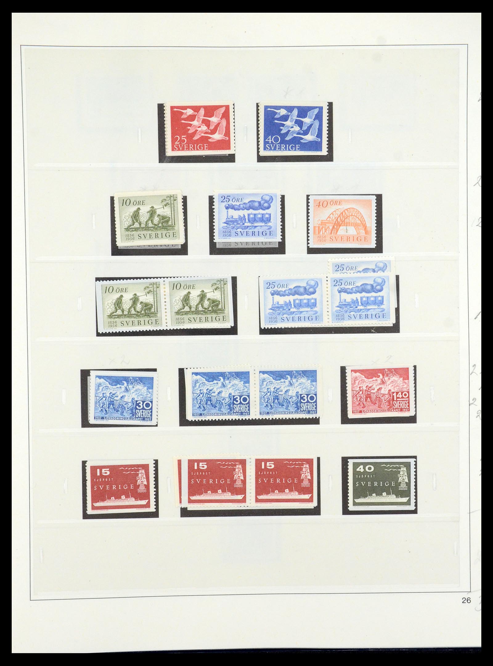 35663 048 - Postzegelverzameling 35663 Zweden 1872-2001.
