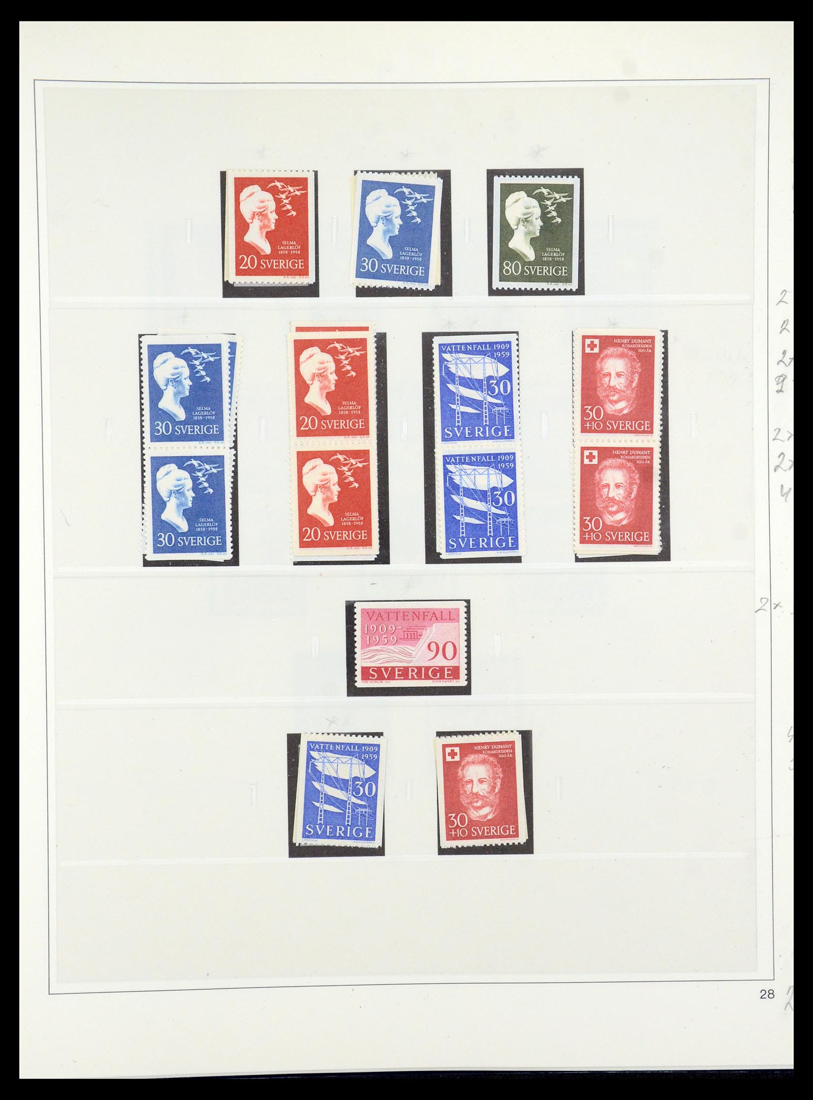 35663 050 - Postzegelverzameling 35663 Zweden 1872-2001.