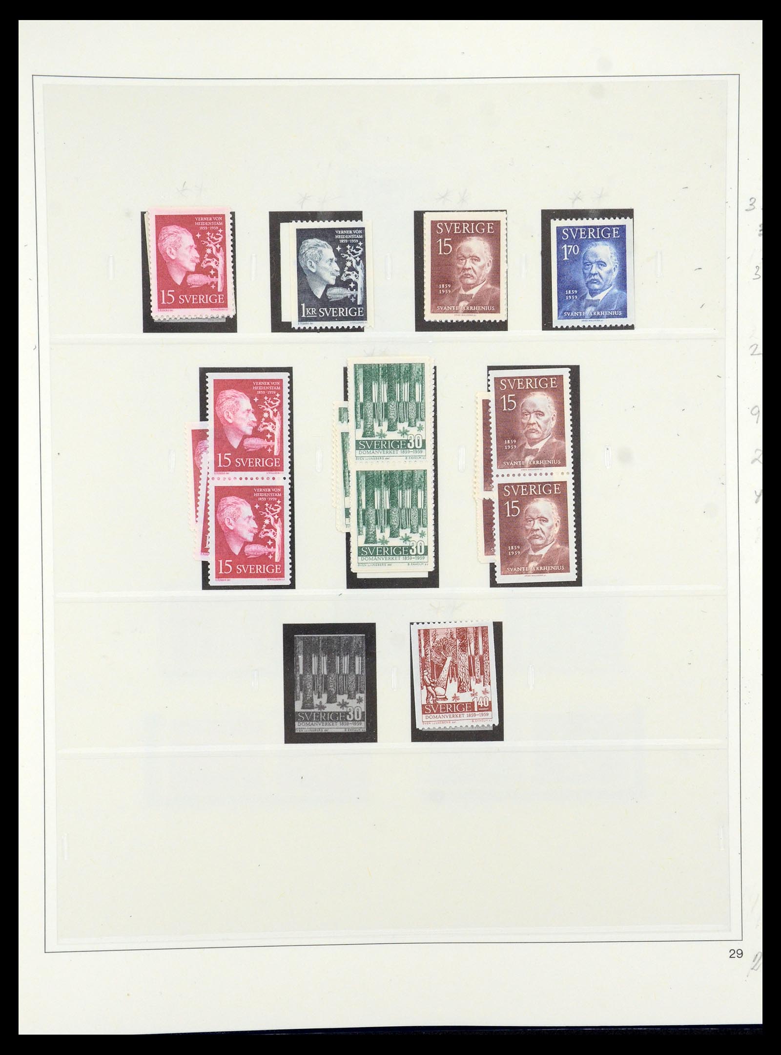 35663 051 - Postzegelverzameling 35663 Zweden 1872-2001.