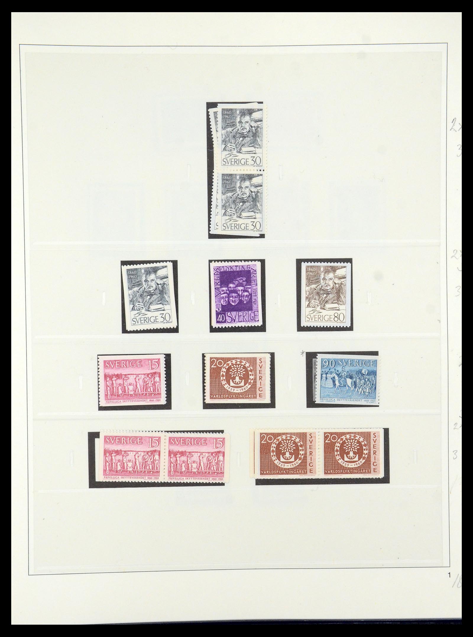 35663 052 - Postzegelverzameling 35663 Zweden 1872-2001.