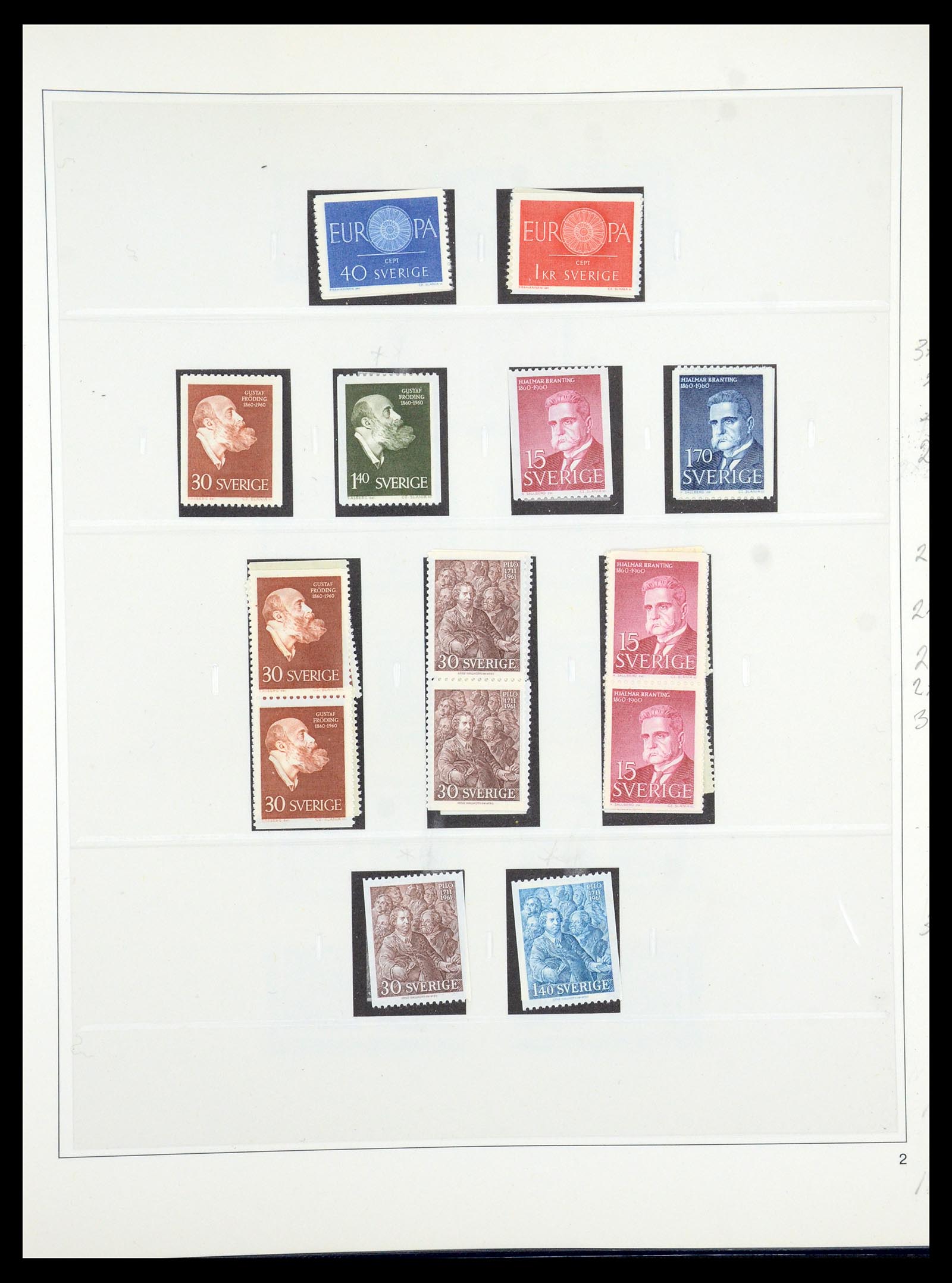 35663 053 - Postzegelverzameling 35663 Zweden 1872-2001.