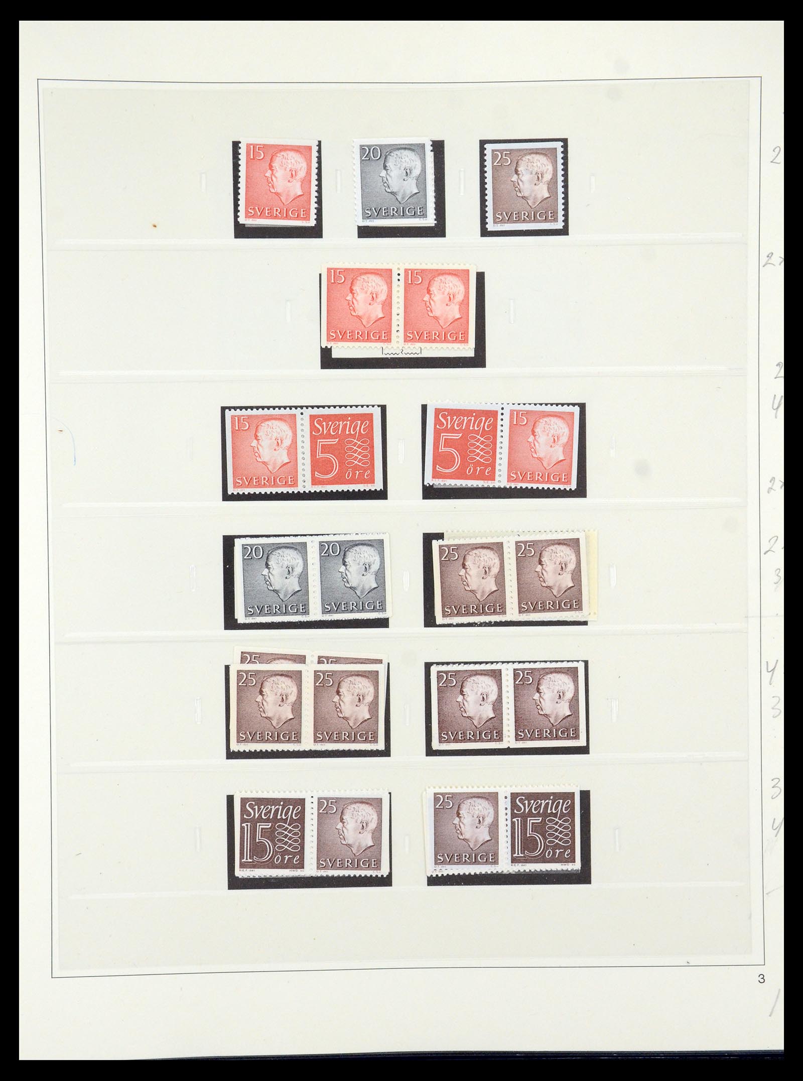 35663 054 - Postzegelverzameling 35663 Zweden 1872-2001.