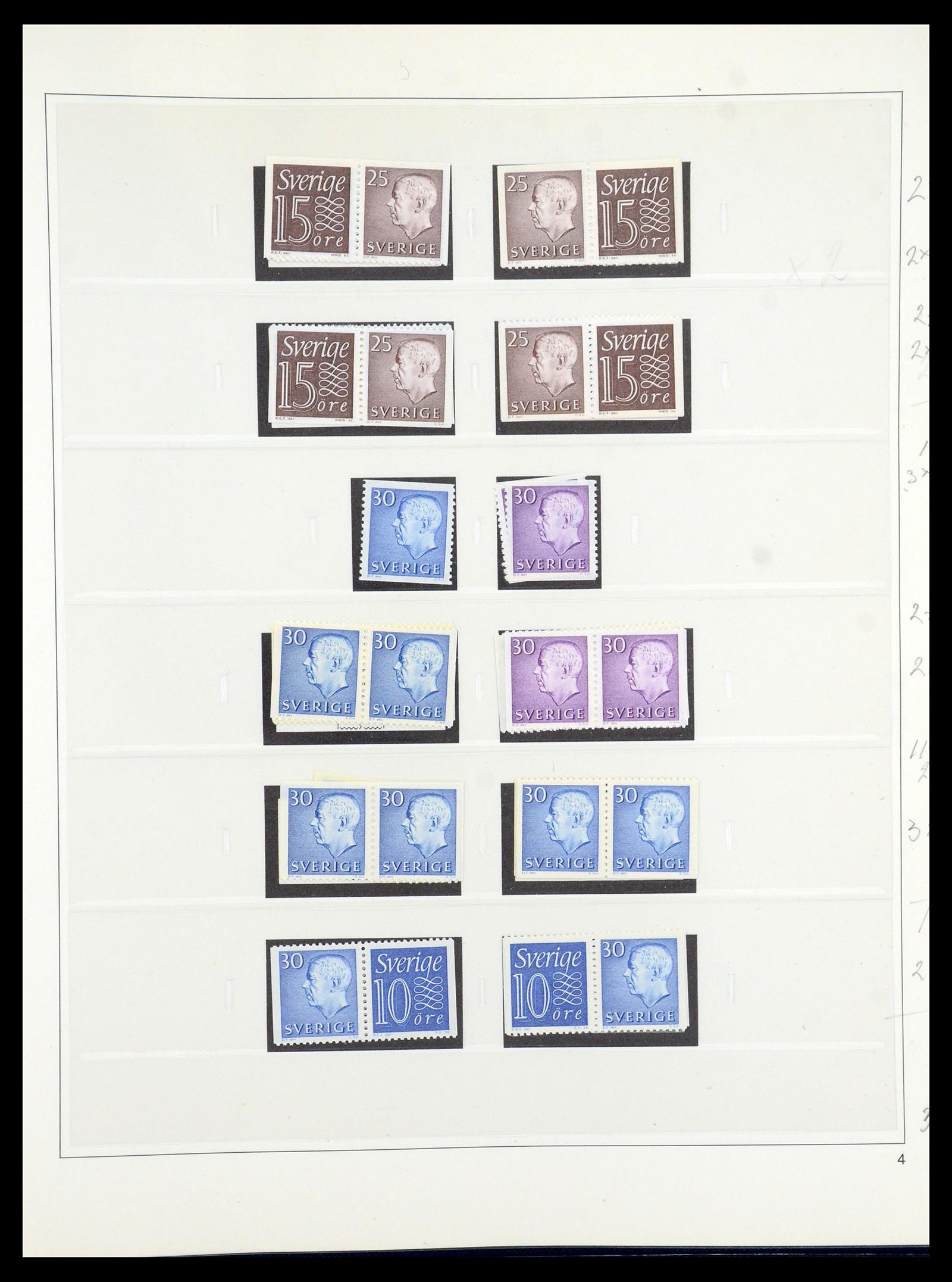 35663 055 - Postzegelverzameling 35663 Zweden 1872-2001.