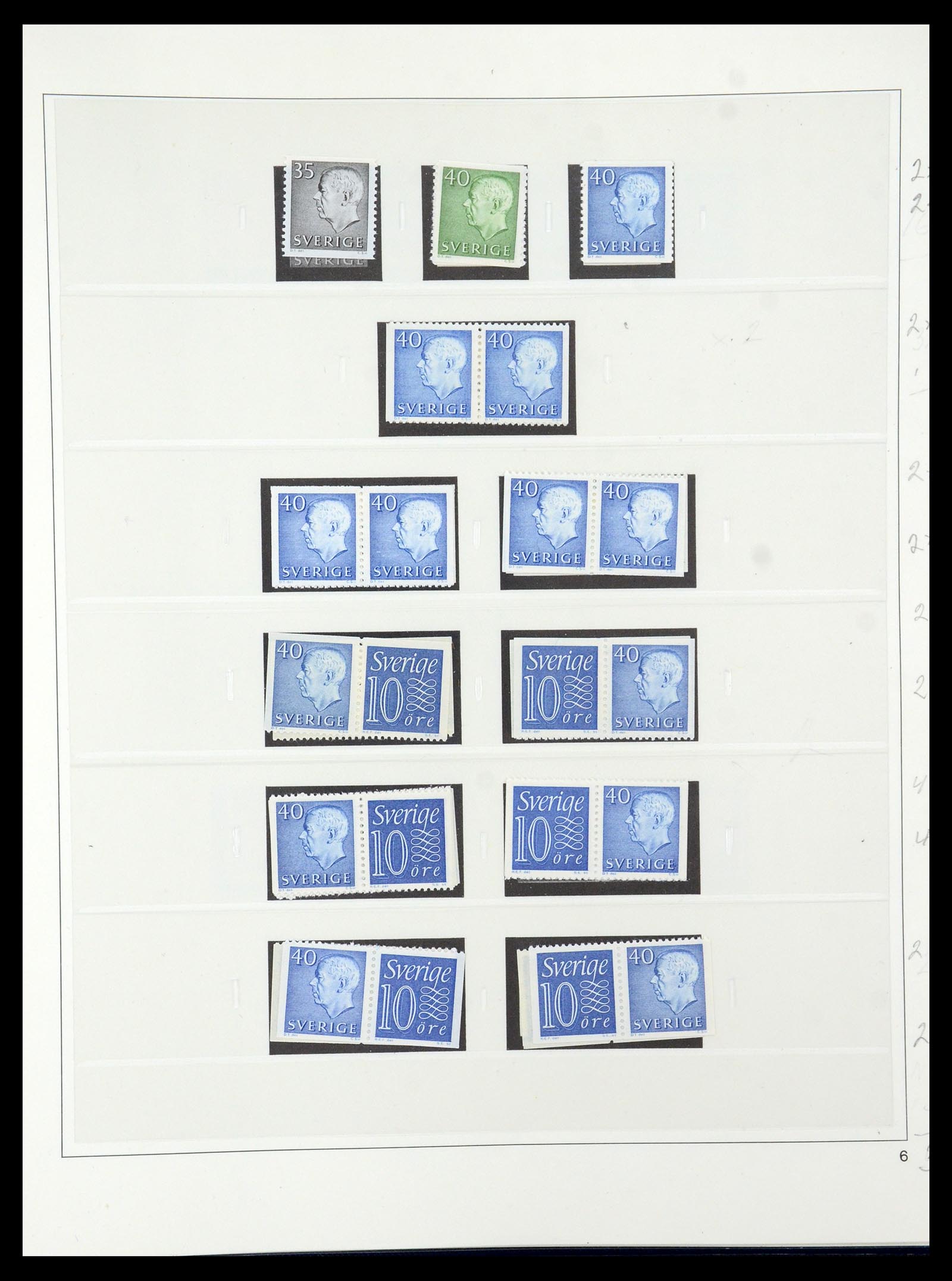 35663 057 - Postzegelverzameling 35663 Zweden 1872-2001.