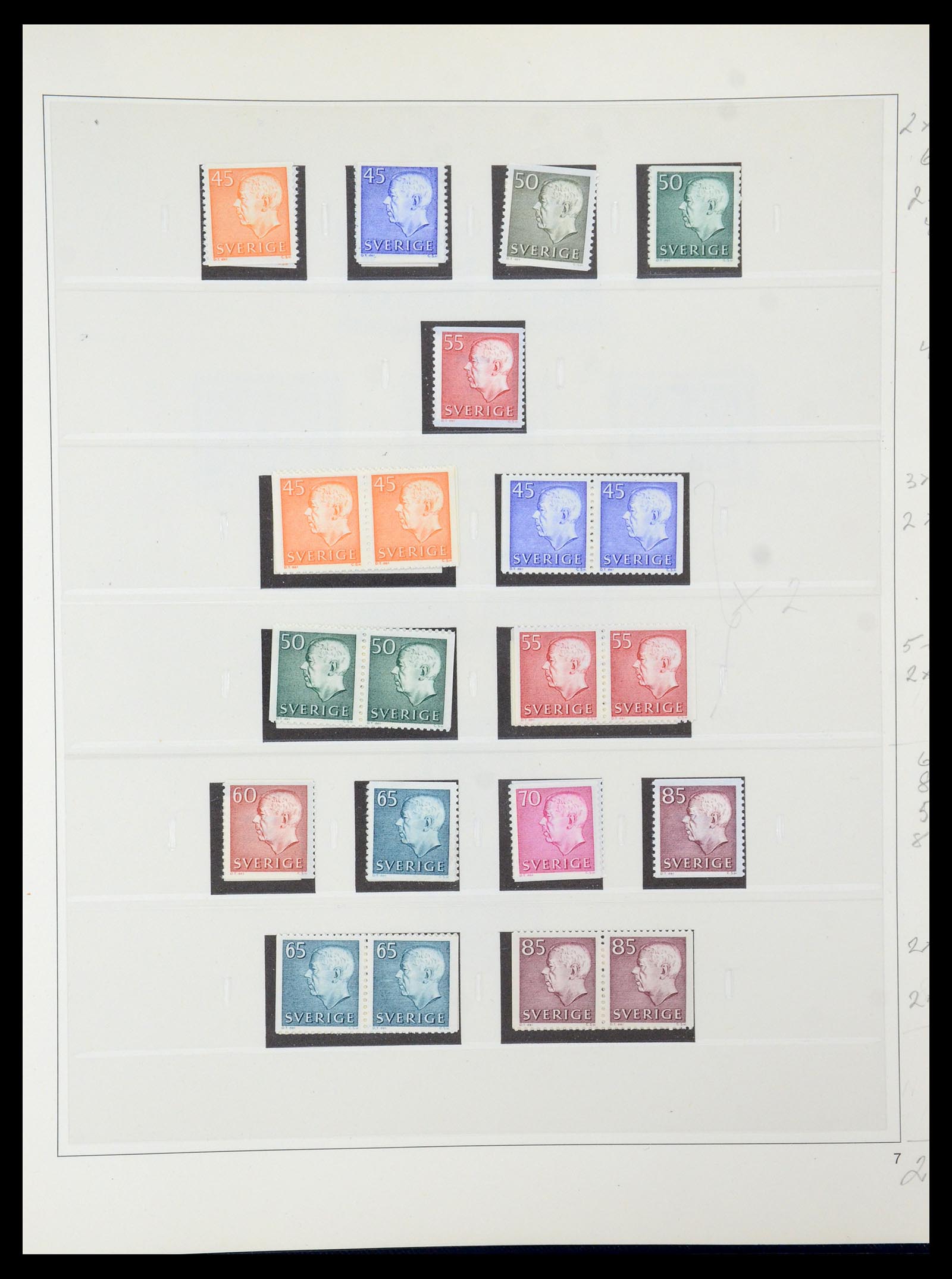 35663 058 - Postzegelverzameling 35663 Zweden 1872-2001.
