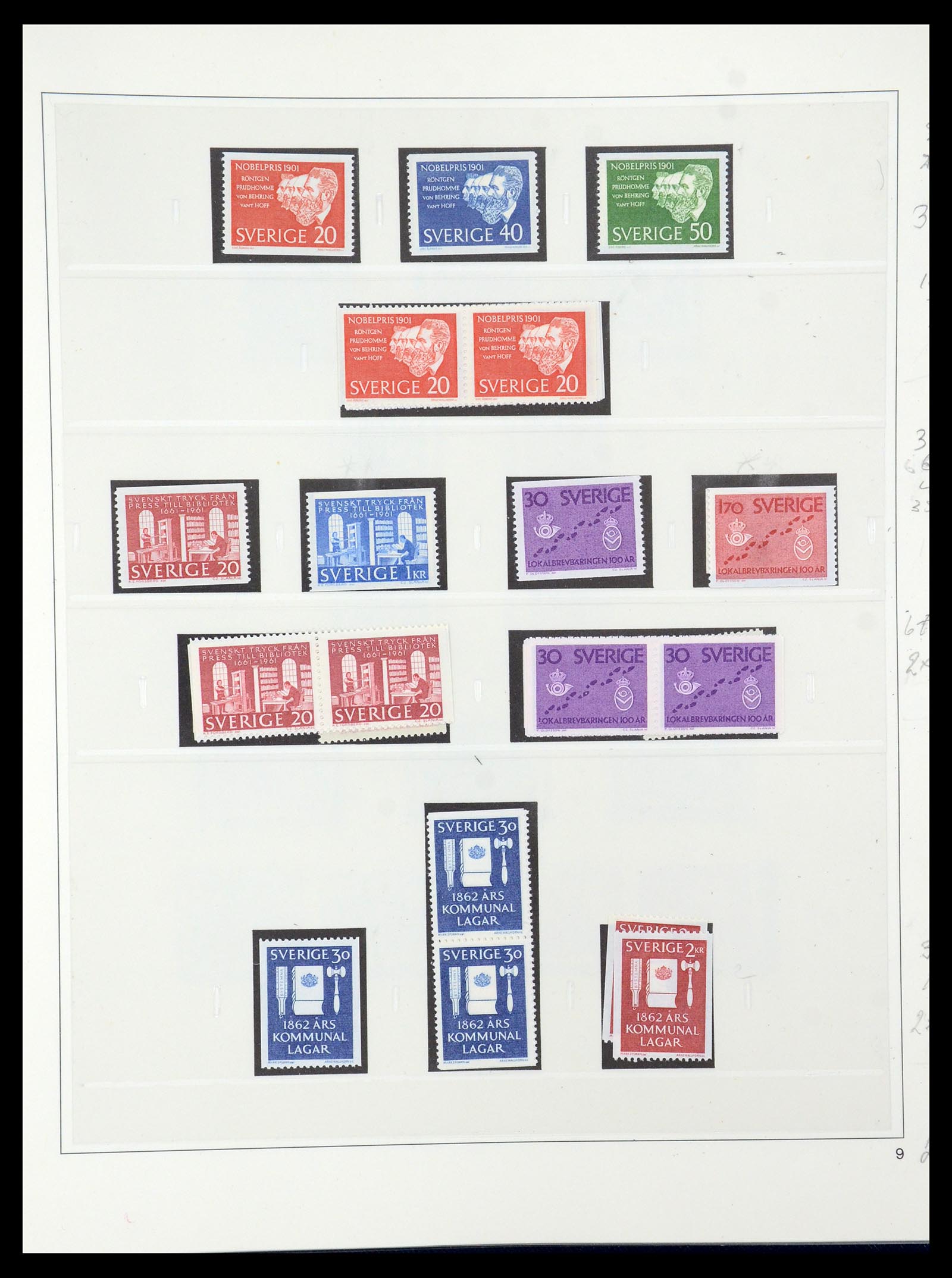 35663 060 - Postzegelverzameling 35663 Zweden 1872-2001.