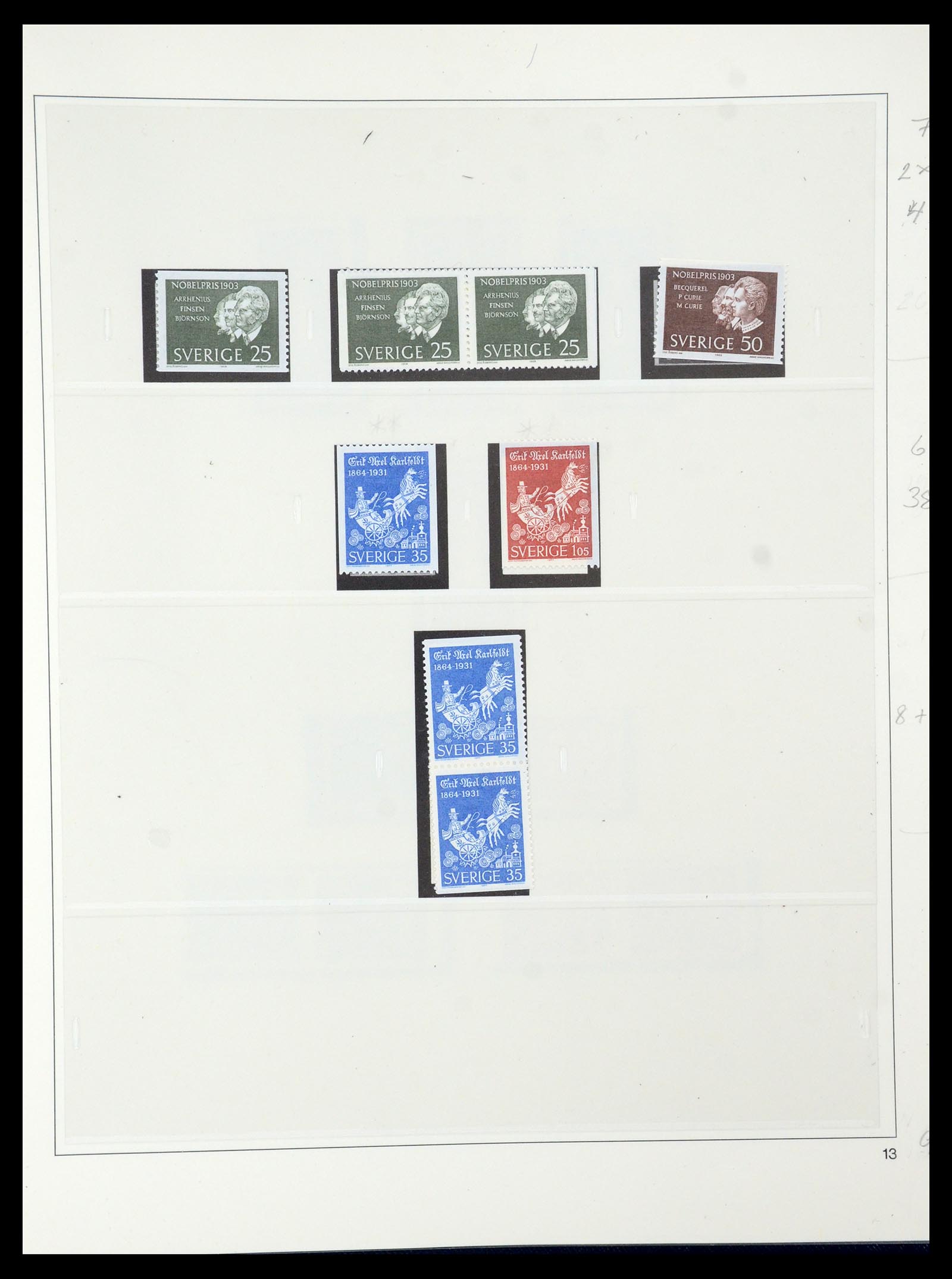 35663 064 - Postzegelverzameling 35663 Zweden 1872-2001.