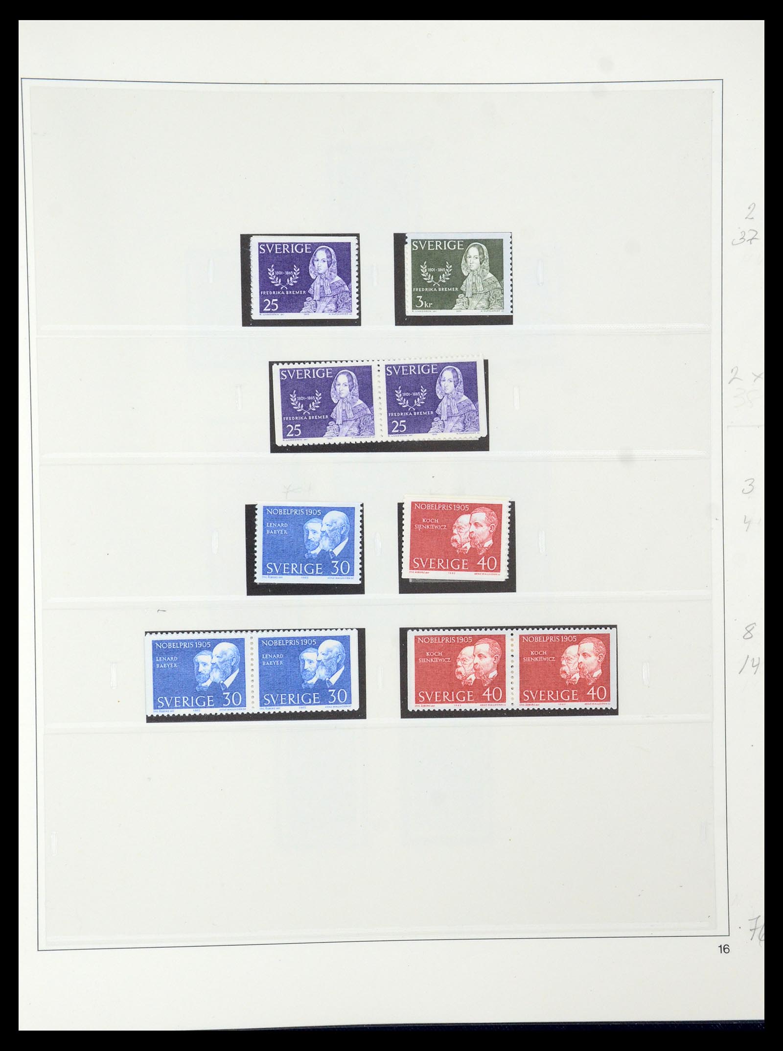 35663 067 - Postzegelverzameling 35663 Zweden 1872-2001.