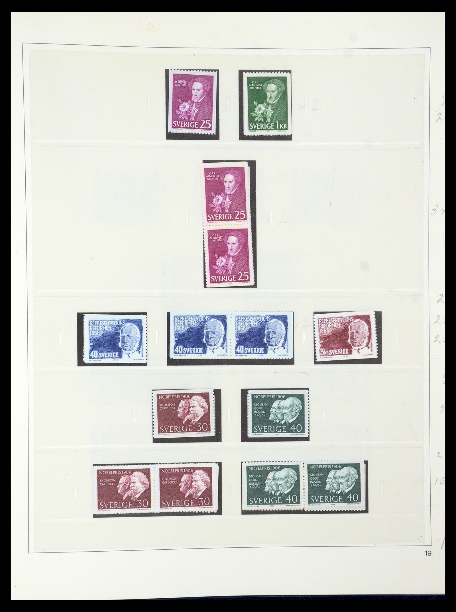 35663 070 - Postzegelverzameling 35663 Zweden 1872-2001.