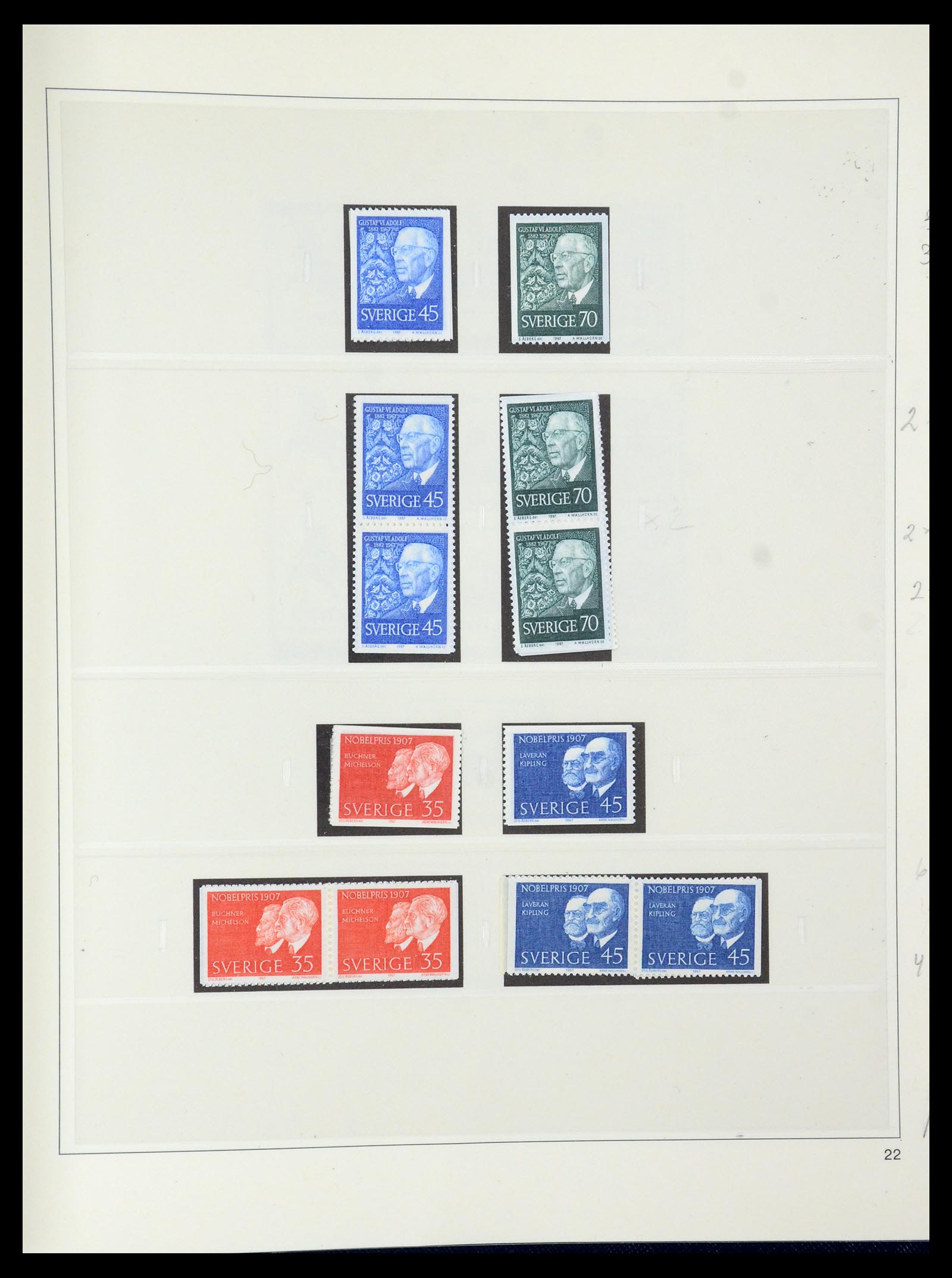35663 073 - Postzegelverzameling 35663 Zweden 1872-2001.