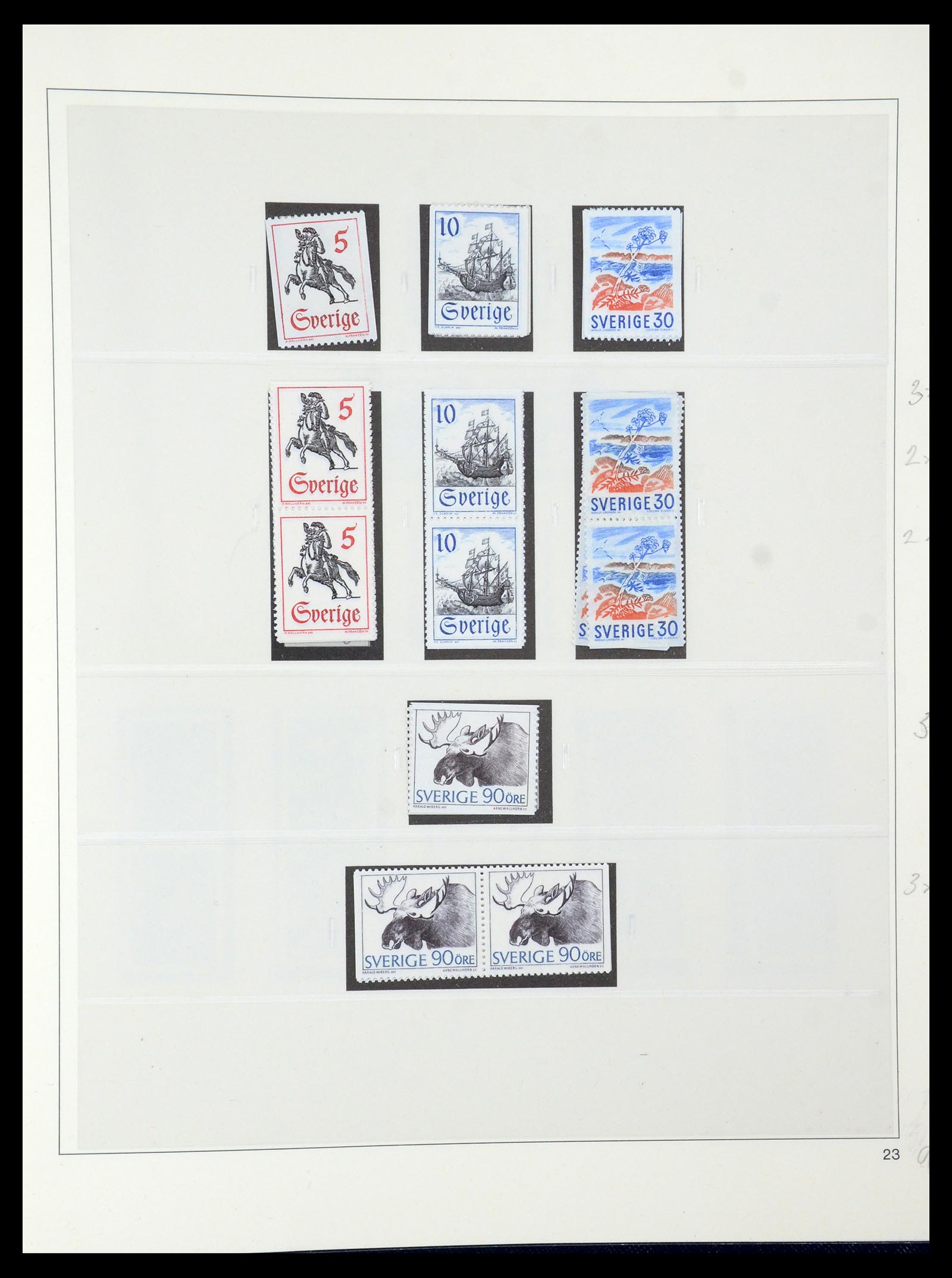 35663 074 - Postzegelverzameling 35663 Zweden 1872-2001.