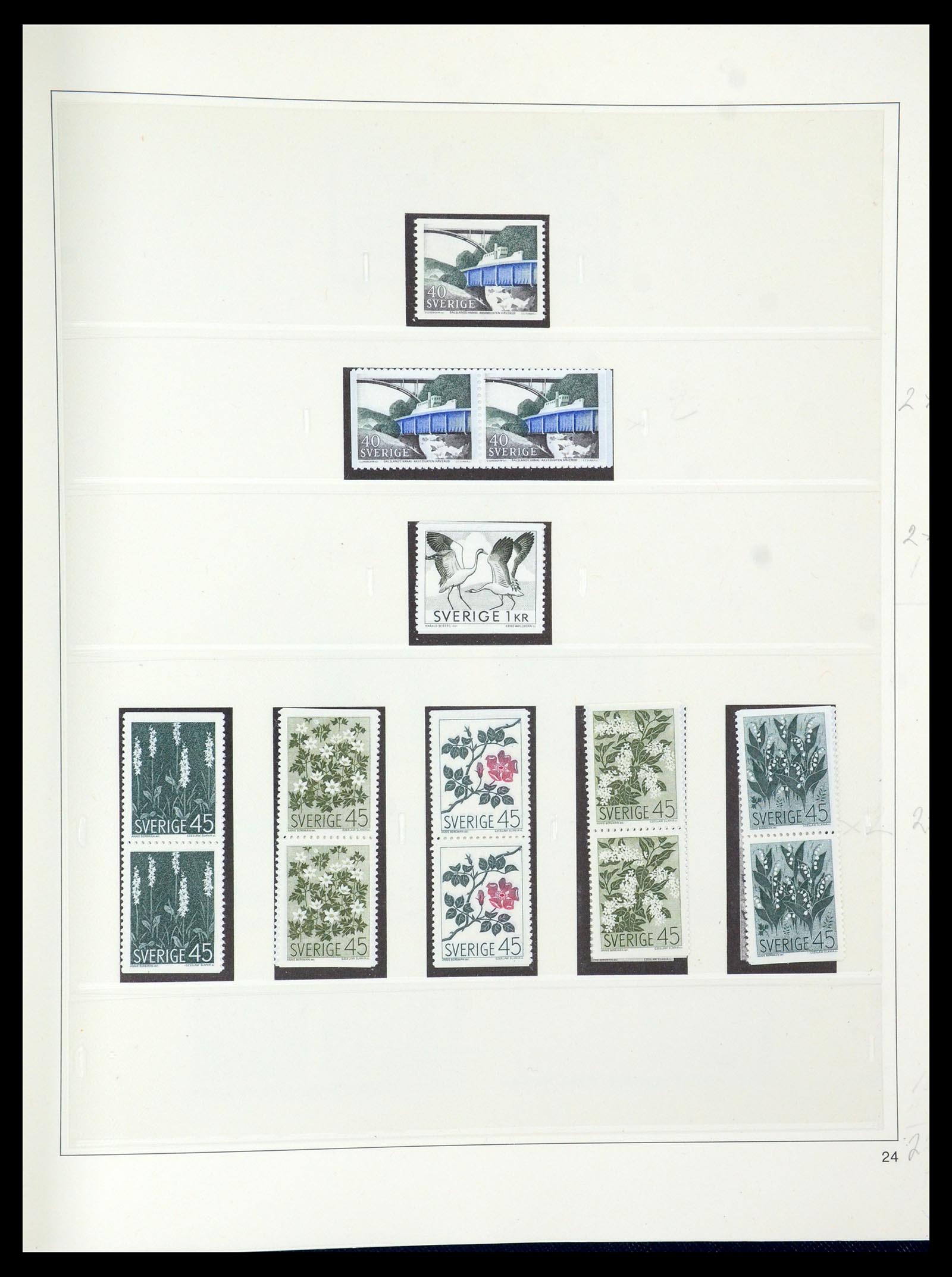 35663 075 - Postzegelverzameling 35663 Zweden 1872-2001.