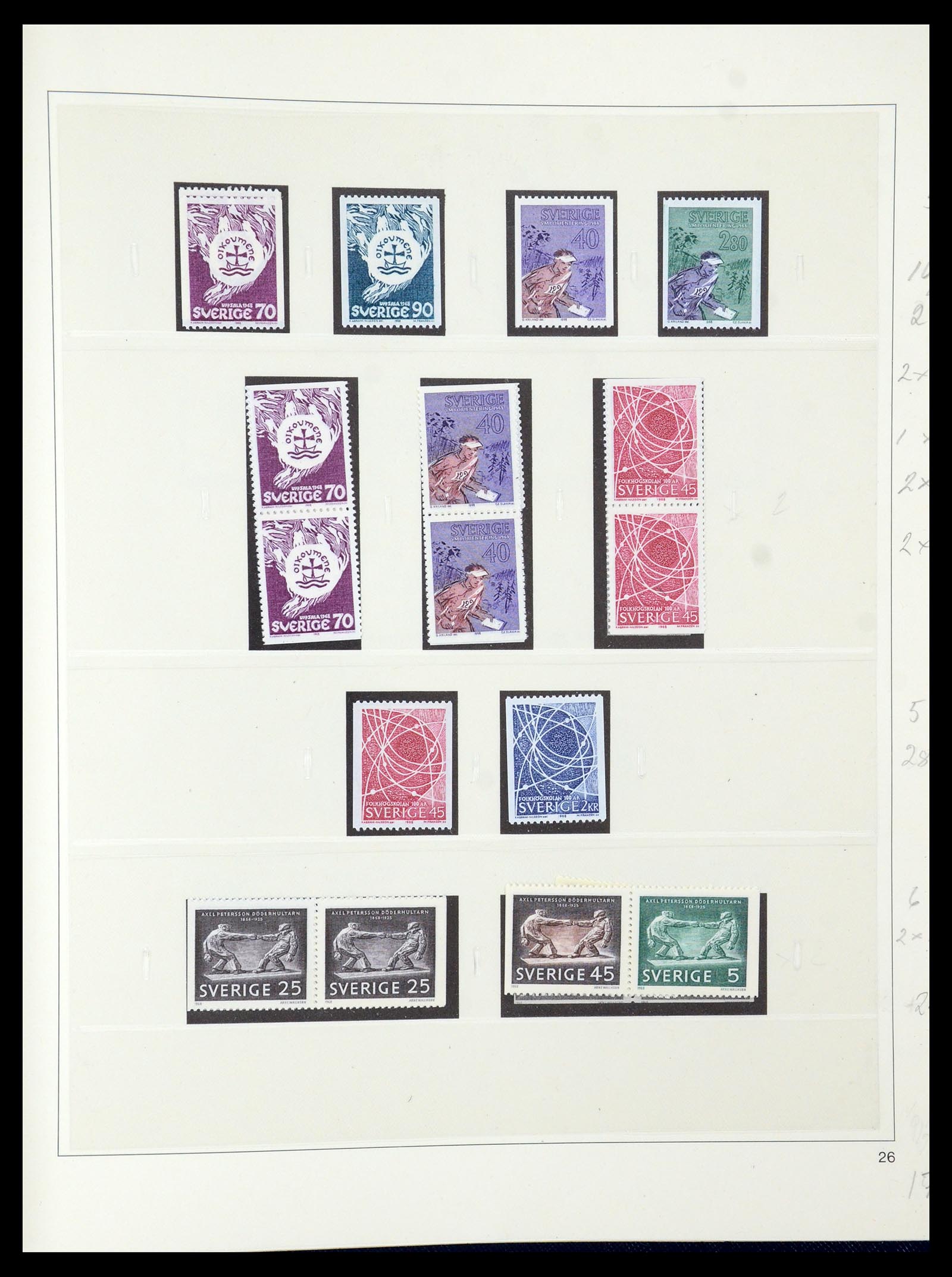 35663 077 - Postzegelverzameling 35663 Zweden 1872-2001.