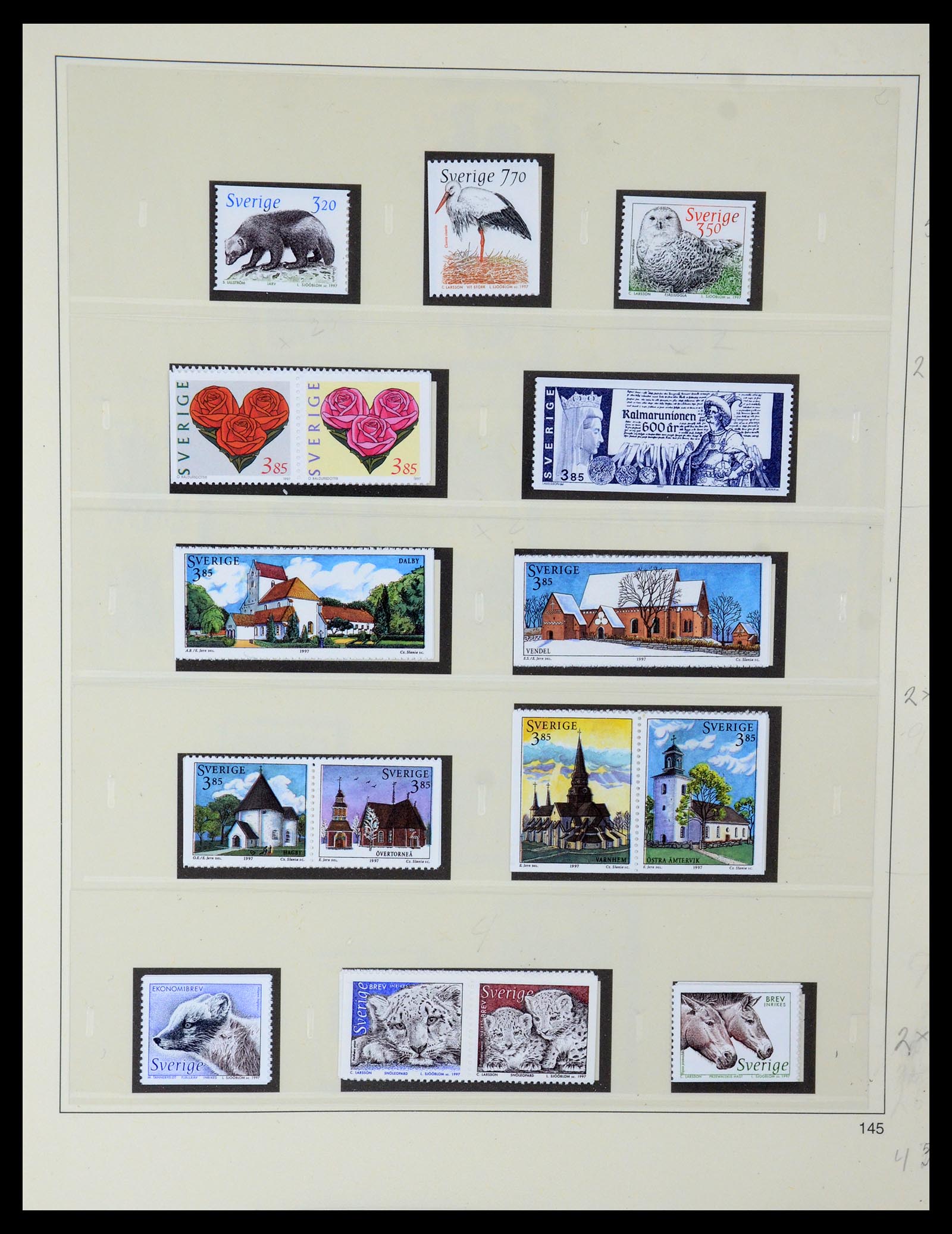 35663 256 - Postzegelverzameling 35663 Zweden 1872-2001.
