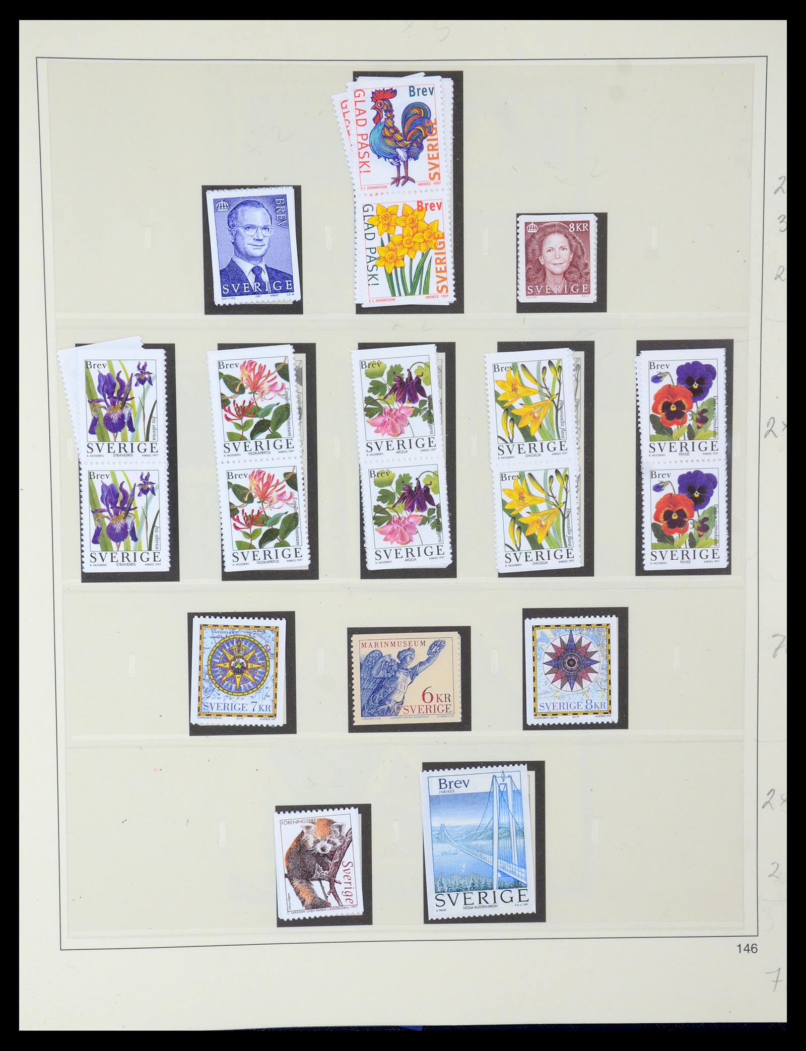 35663 258 - Postzegelverzameling 35663 Zweden 1872-2001.