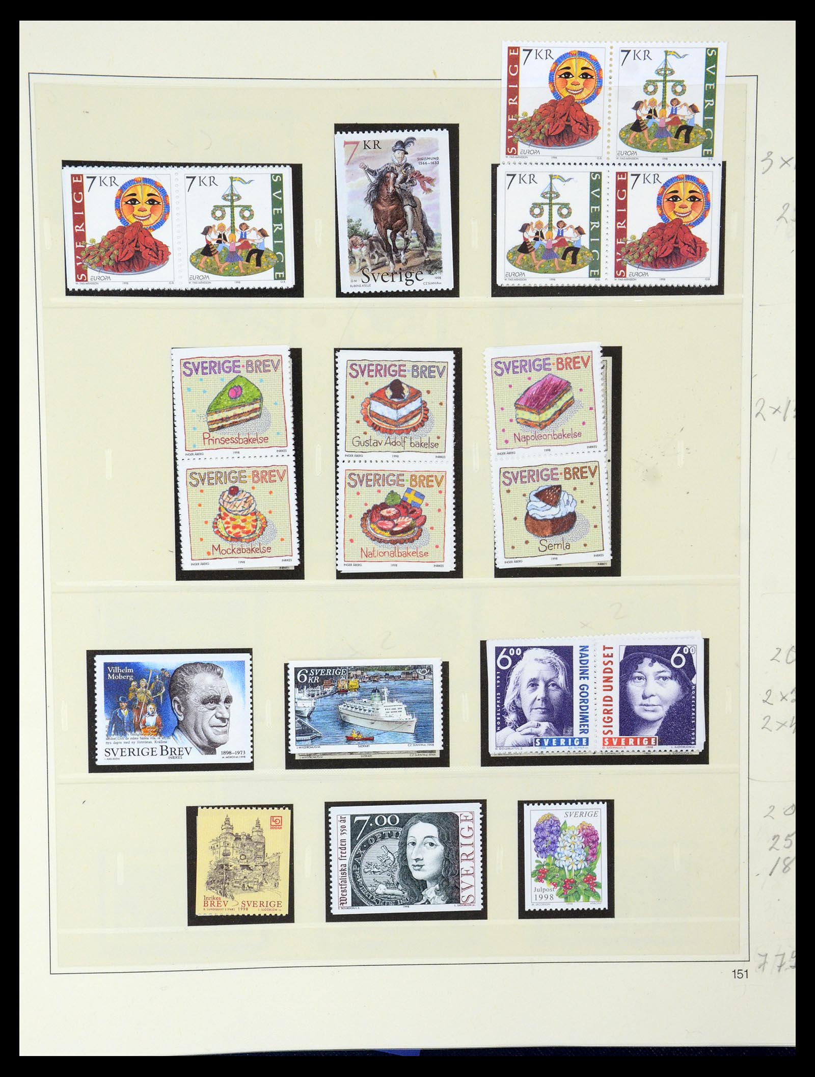 35663 268 - Postzegelverzameling 35663 Zweden 1872-2001.