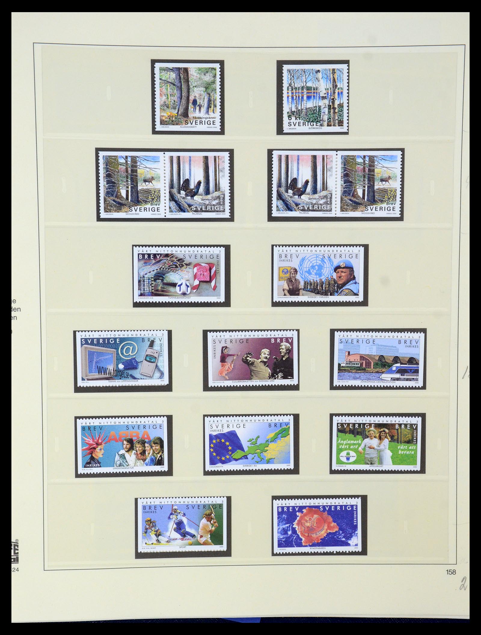 35663 282 - Postzegelverzameling 35663 Zweden 1872-2001.