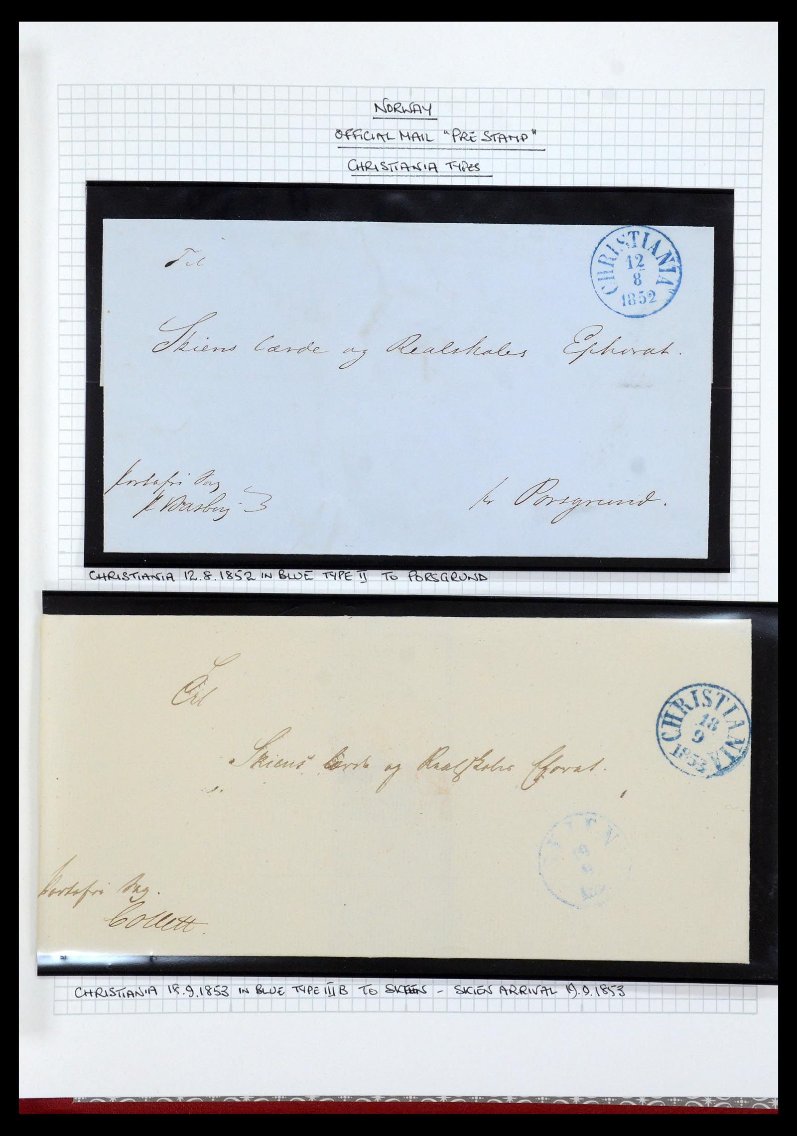 35667 002 - Postzegelverzameling 35667 Noorwegen dienst 1849-1982.
