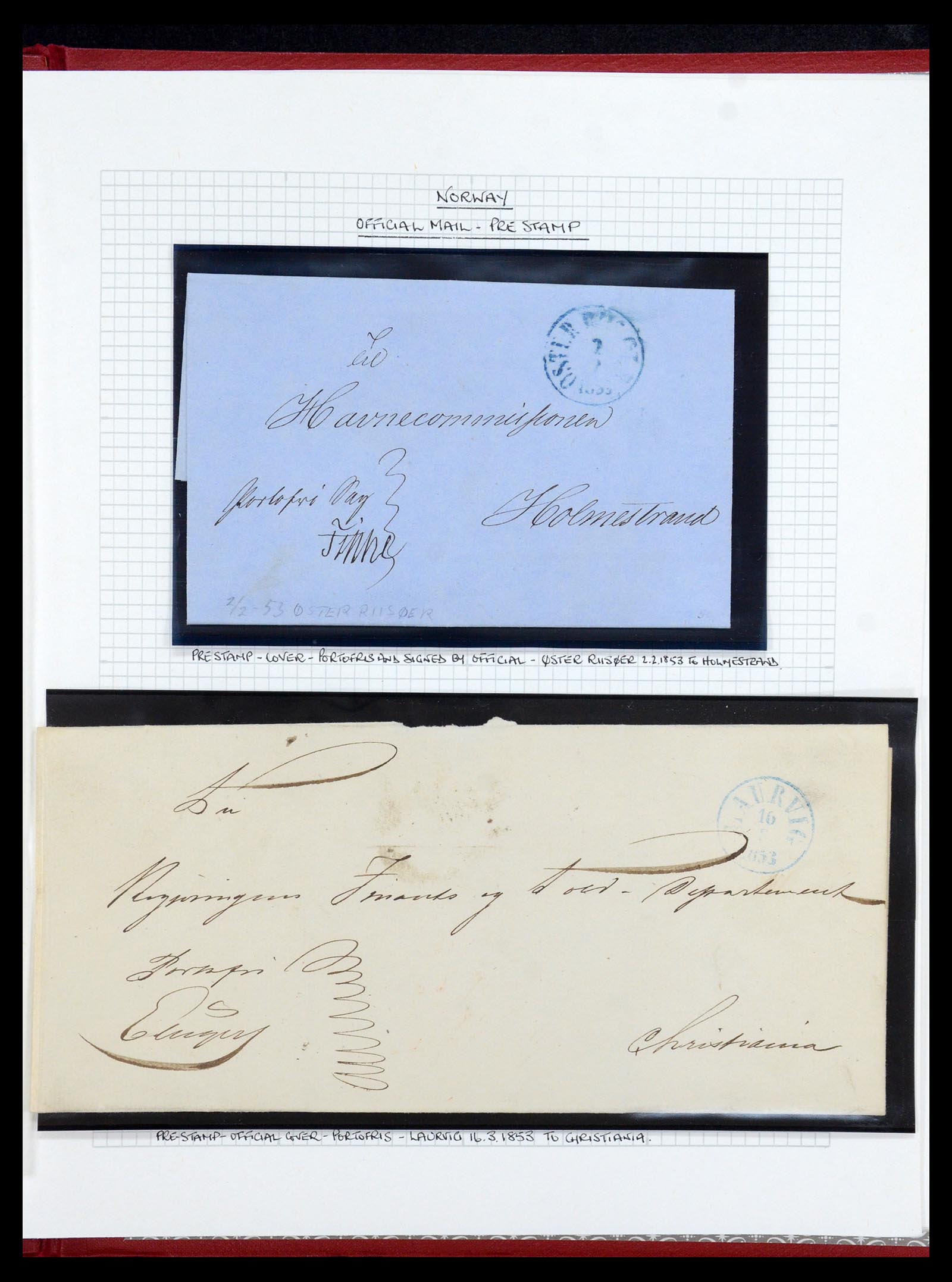 35667 003 - Postzegelverzameling 35667 Noorwegen dienst 1849-1982.