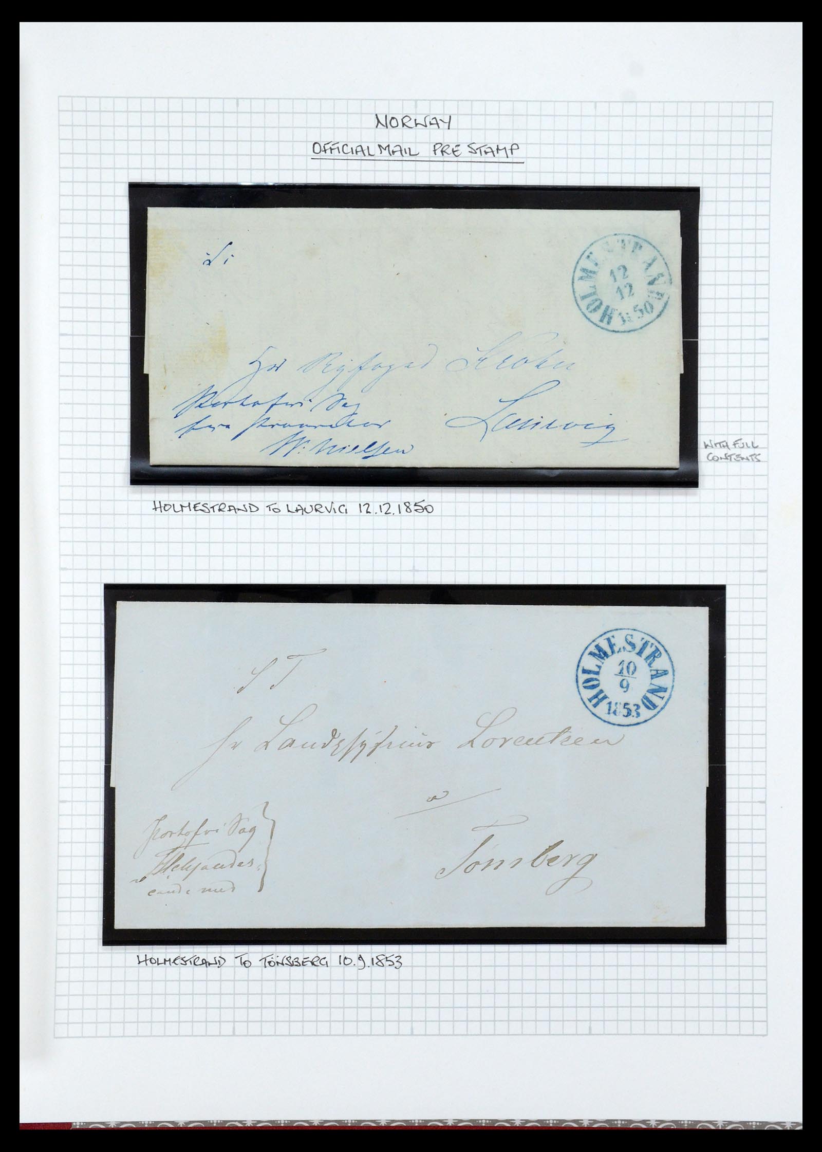 35667 006 - Postzegelverzameling 35667 Noorwegen dienst 1849-1982.