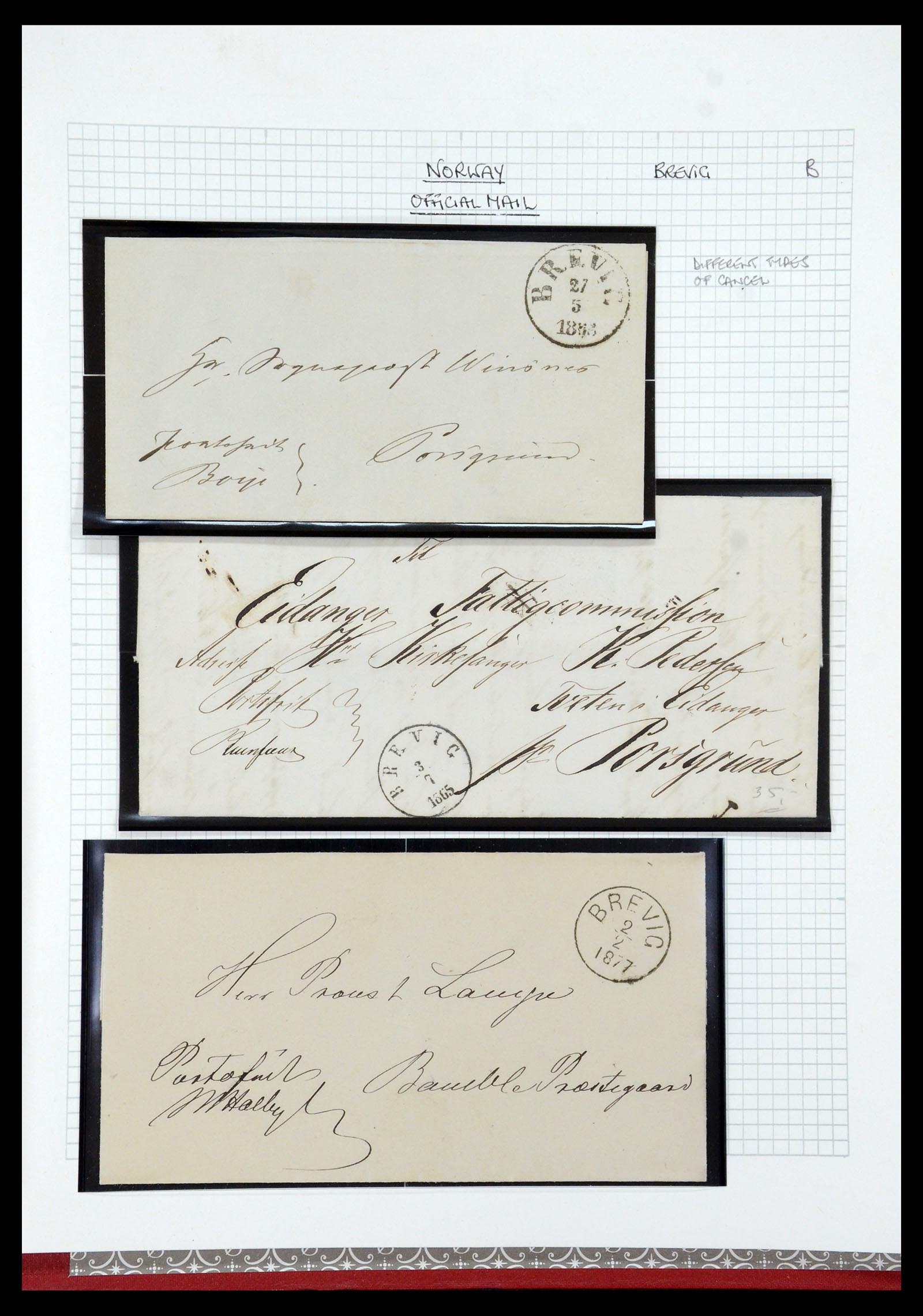 35667 021 - Postzegelverzameling 35667 Noorwegen dienst 1849-1982.