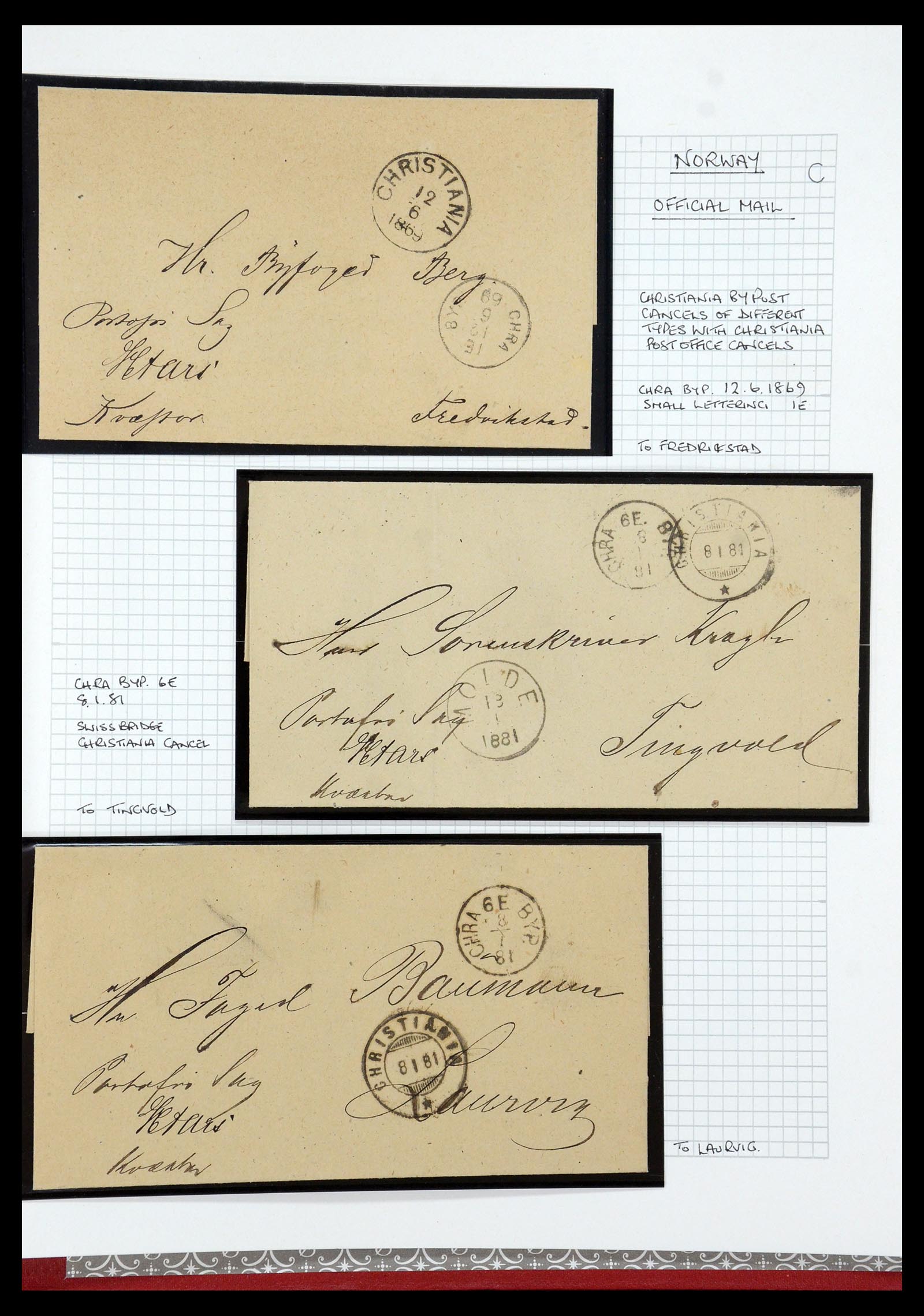 35667 023 - Postzegelverzameling 35667 Noorwegen dienst 1849-1982.